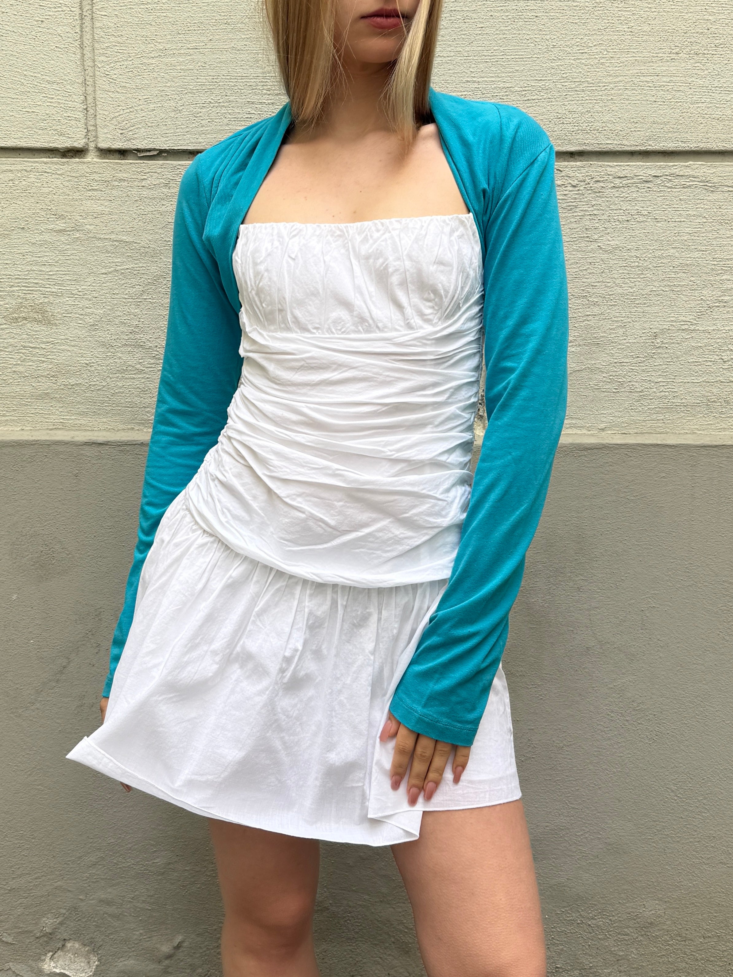 100% Cotton Turquoise Bolero