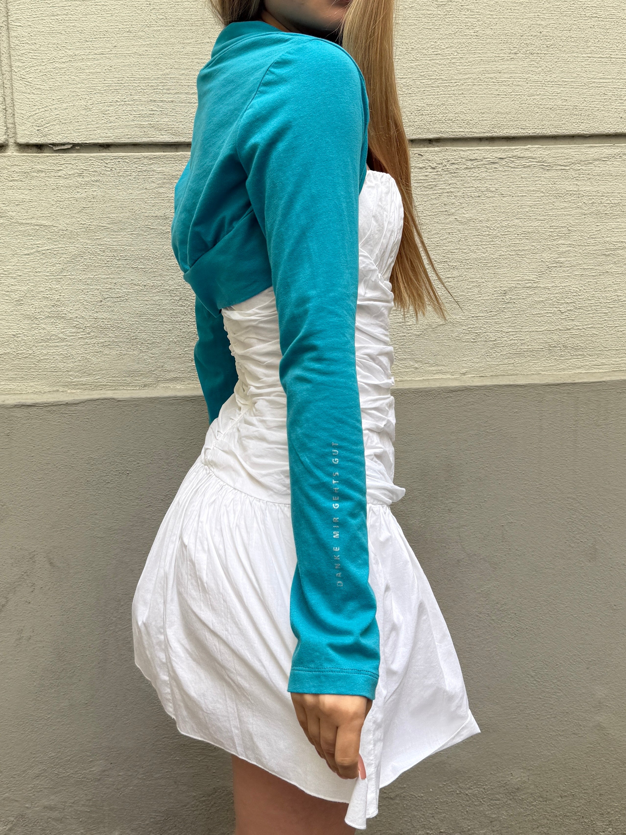 100% Cotton Turquoise Bolero