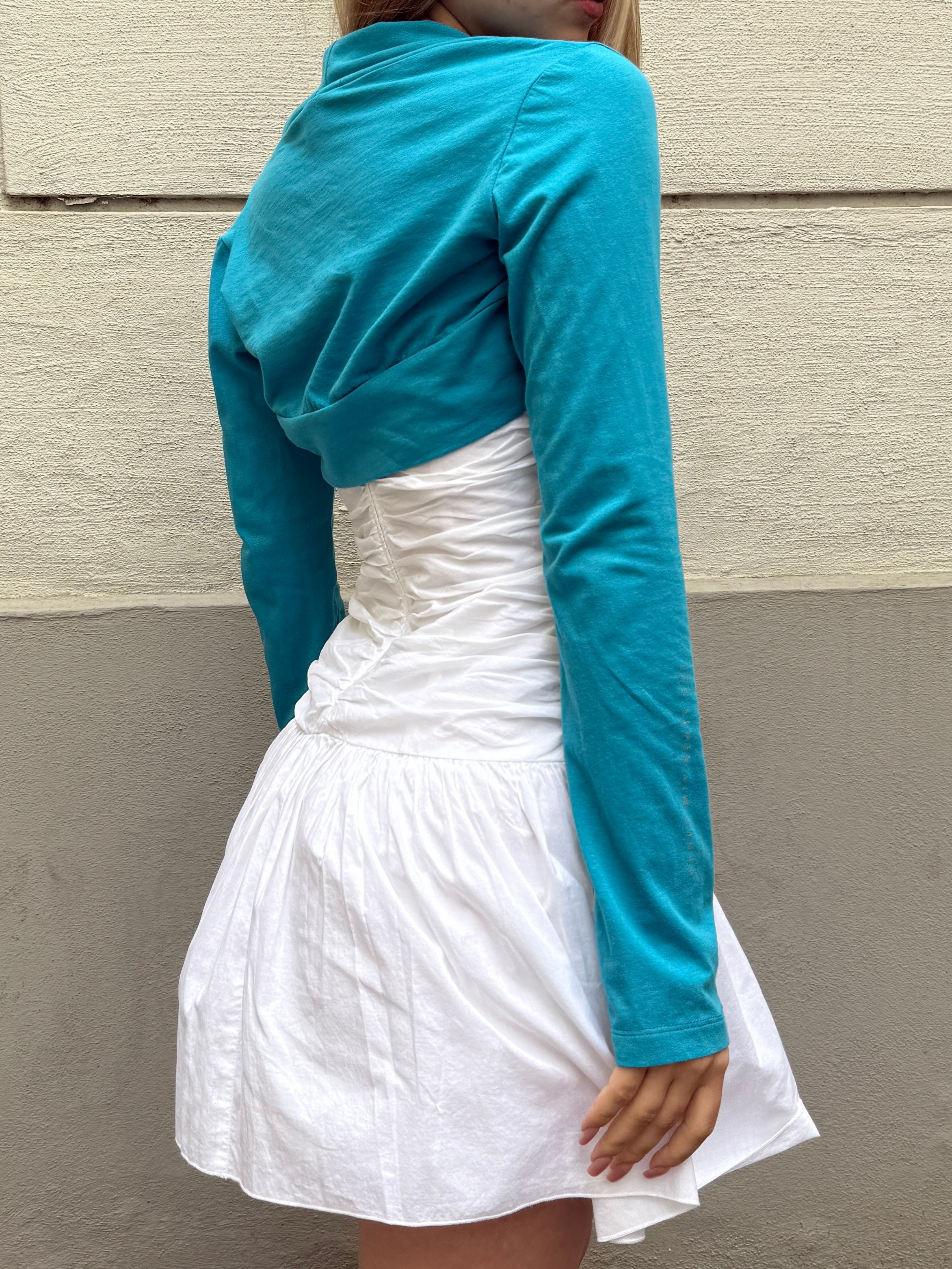 100% Cotton Turquoise Bolero