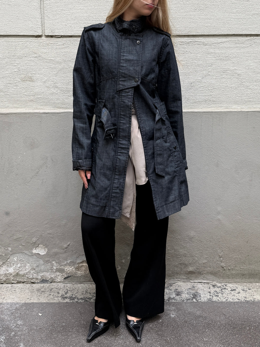 Vintage Y2K Dark Blue Denim Jacket S