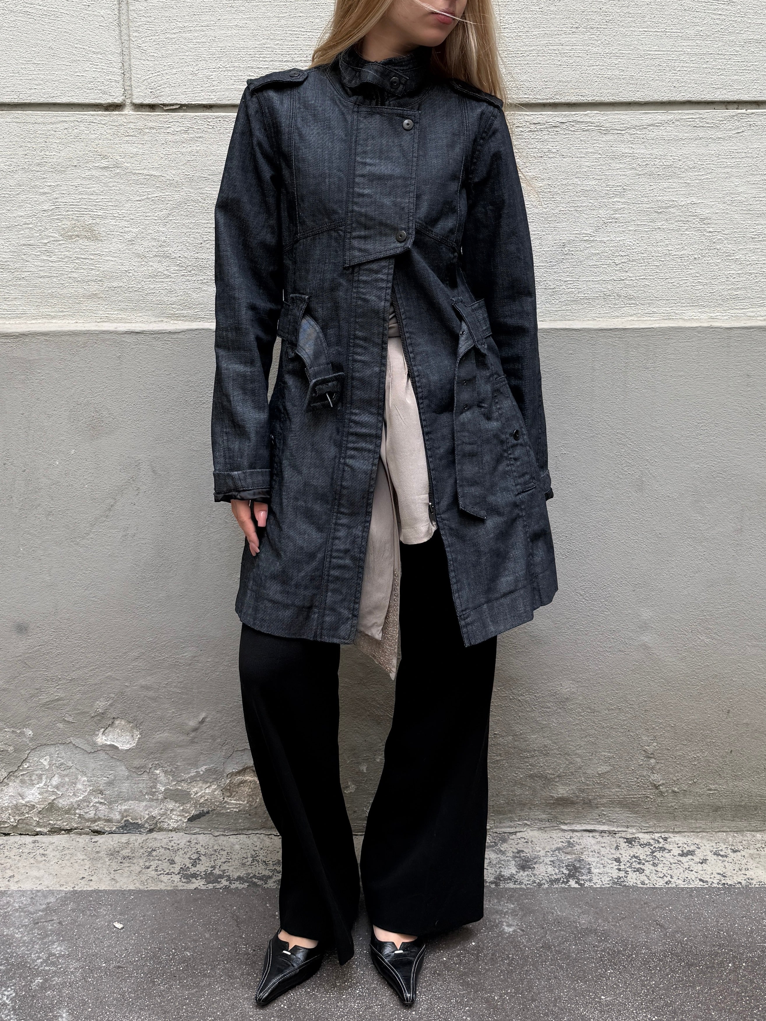 Vintage Y2K Dark Blue Denim Jacket S