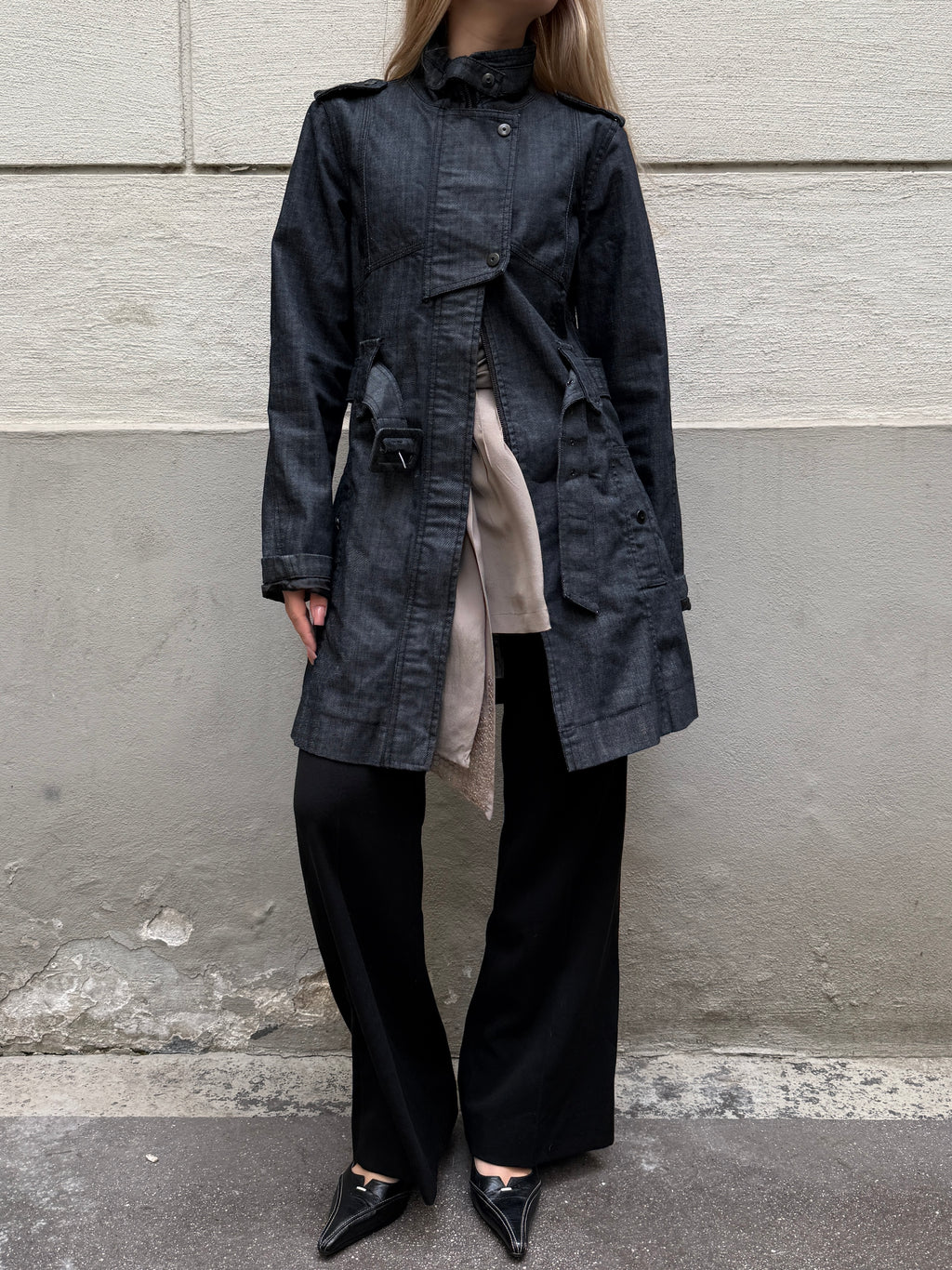 Vintage Y2K Dark Blue Denim Jacket S
