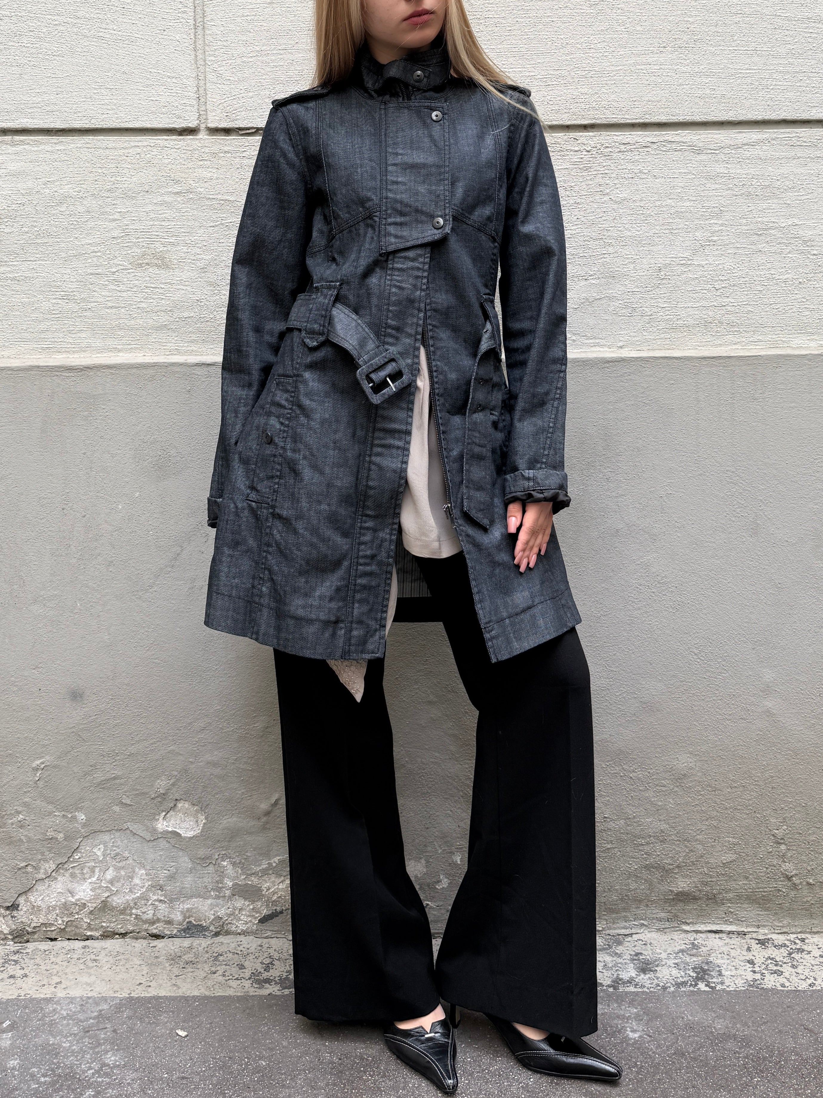 Vintage Y2K Dark Blue Denim Jacket S