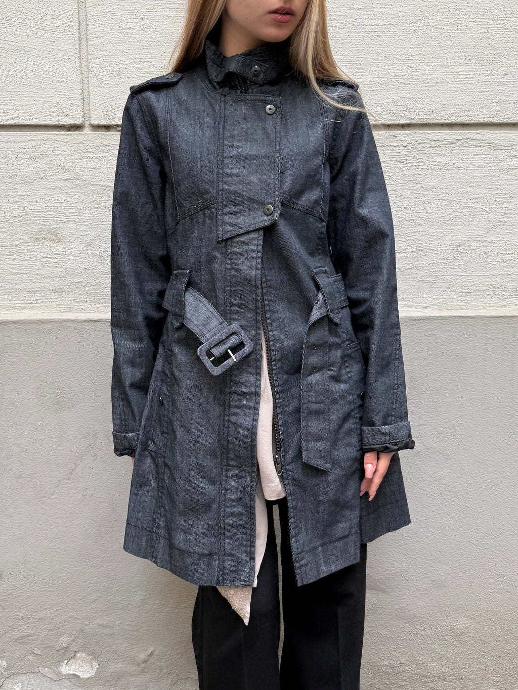 Vintage Y2K Dark Blue Denim Jacket S