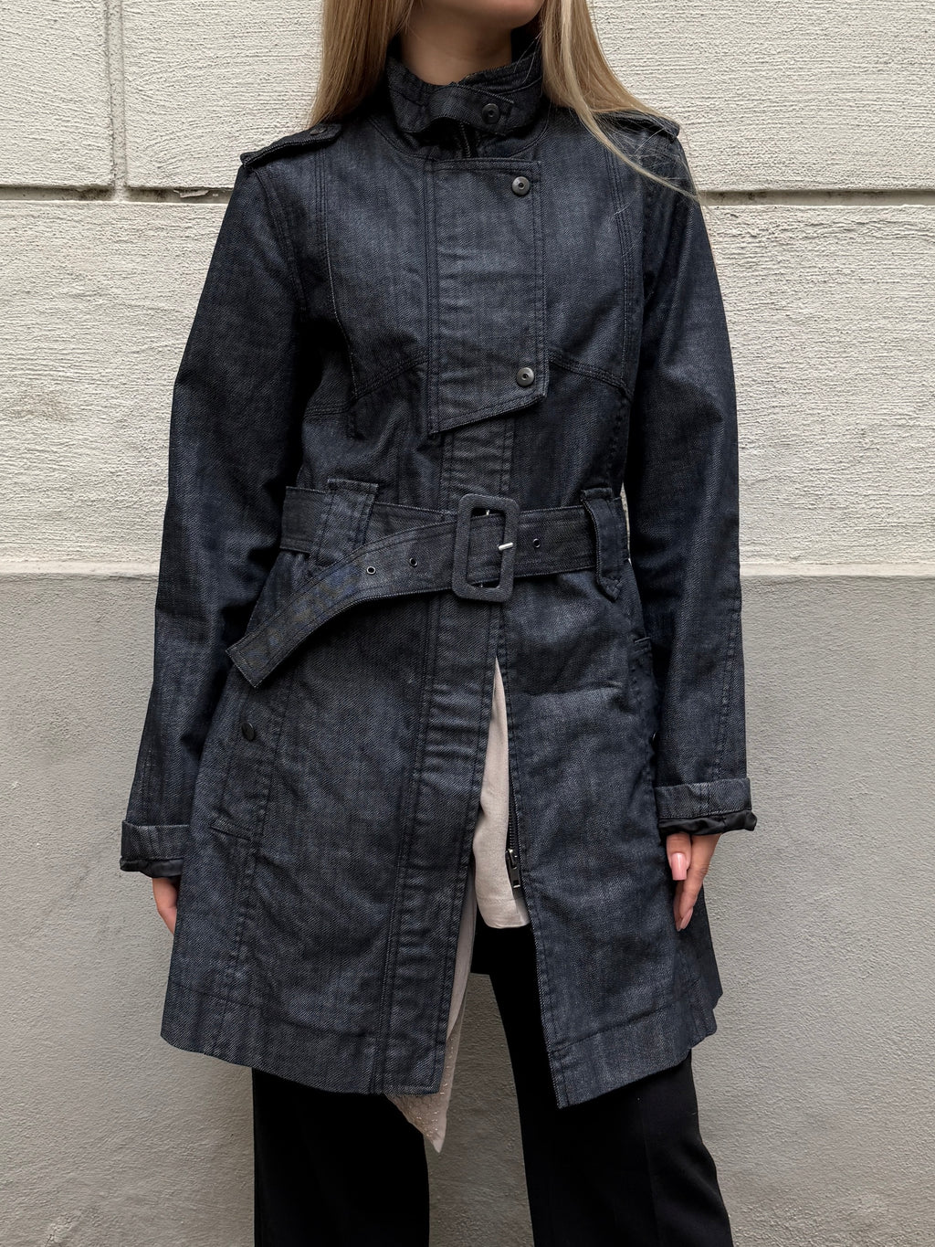 Vintage Y2K Dark Blue Denim Jacket S