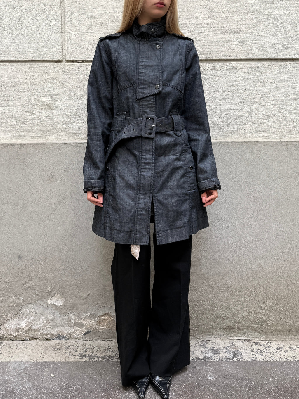 Vintage Y2K Dark Blue Denim Jacket S