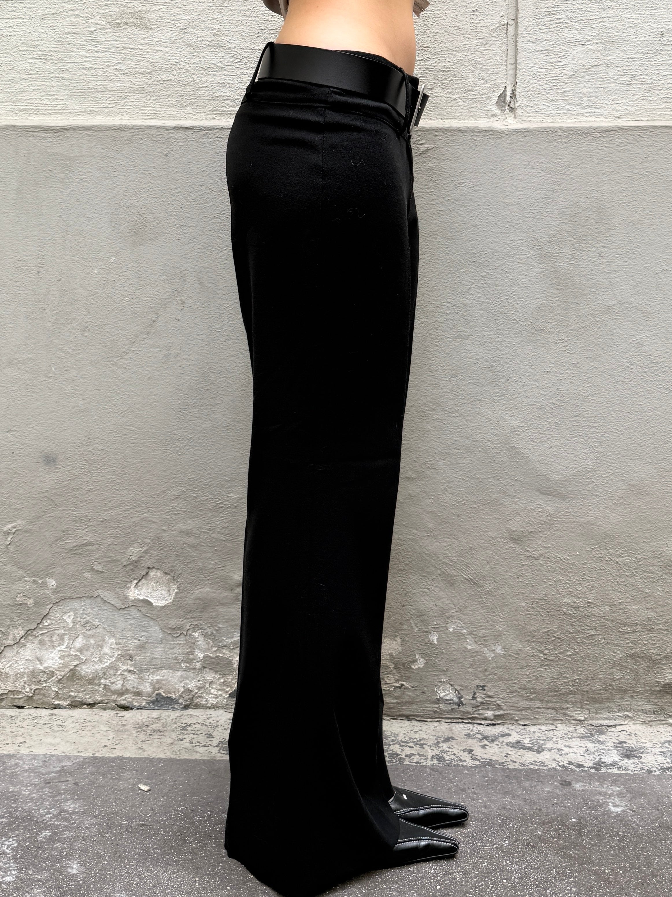 Vintage Black Straight/Bootleg Trousers S/Petite