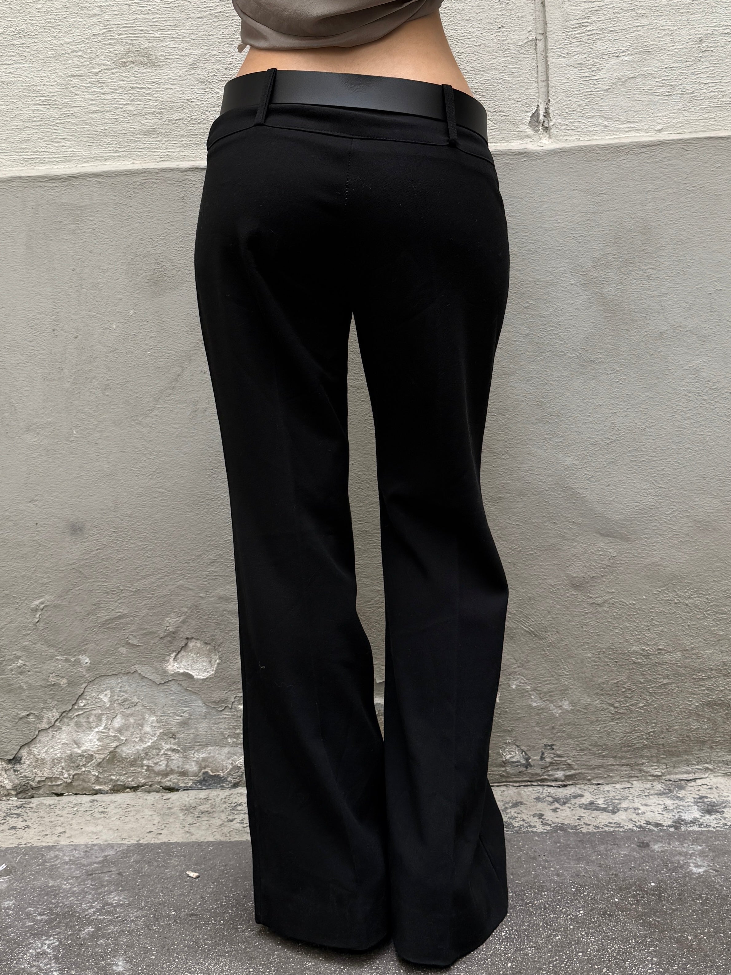 Vintage Black Straight/Bootleg Trousers S/Petite