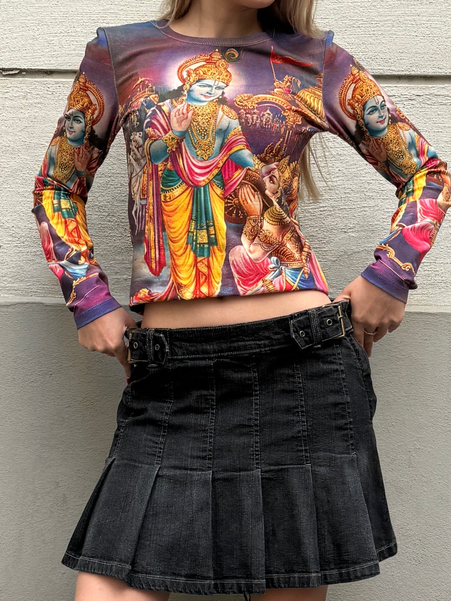 Original Design Hindu Long Sleeve Cotton Shirt S