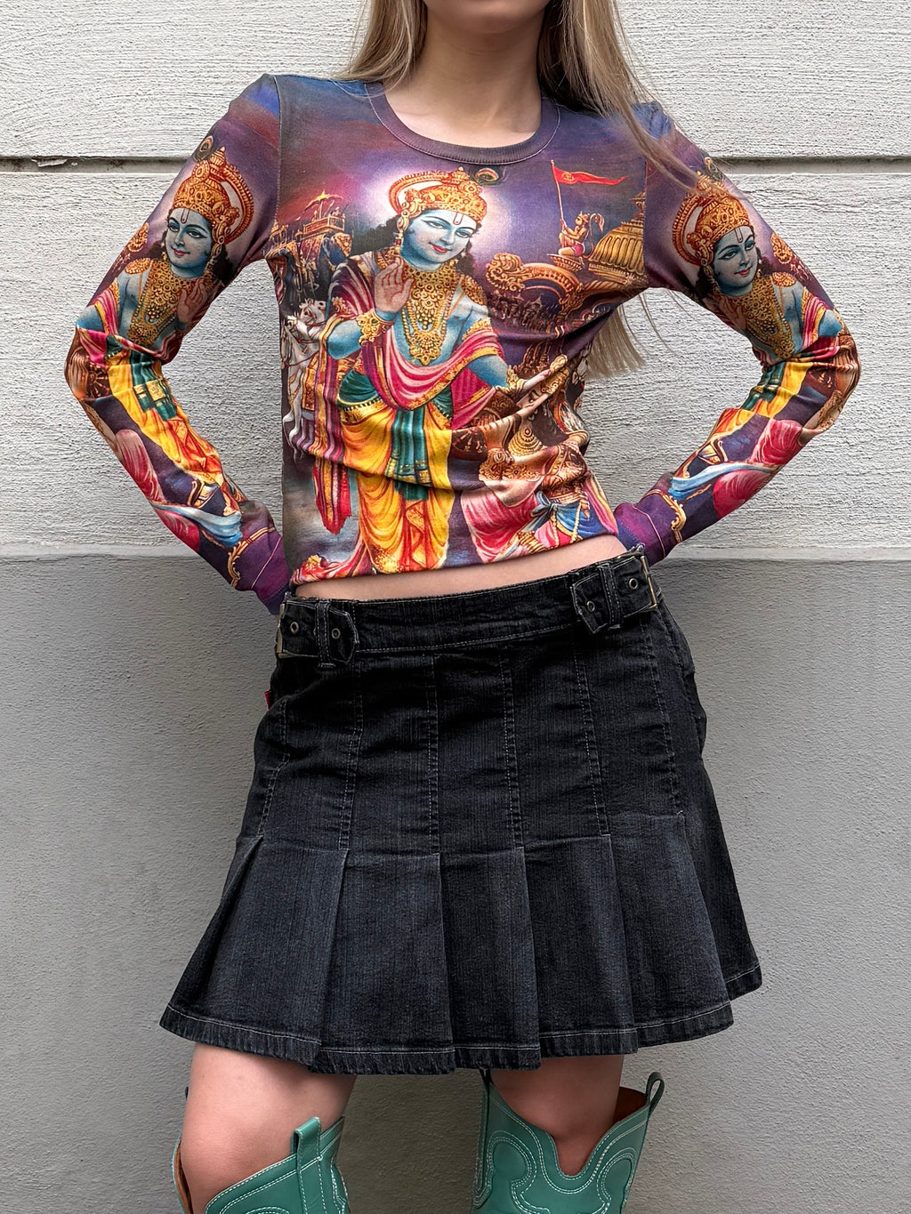 Original Design Hindu Long Sleeve Cotton Shirt S