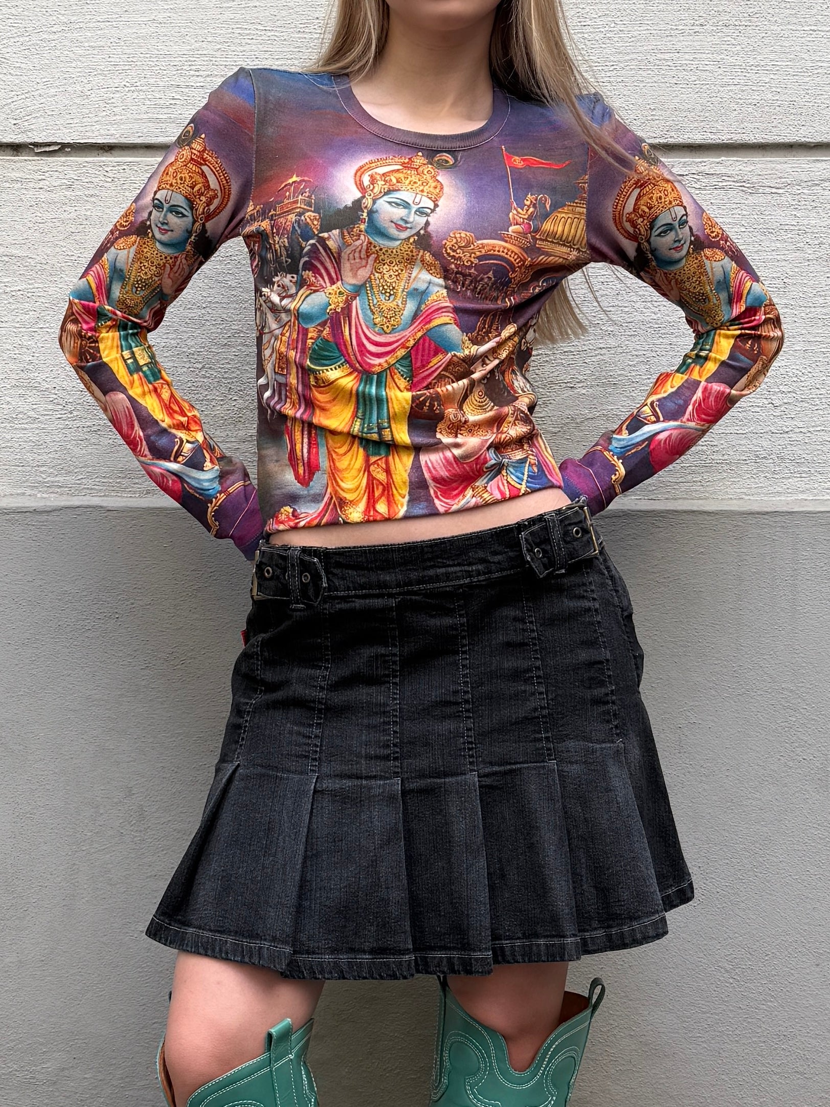 Original Design Hindu Long Sleeve Cotton Shirt S