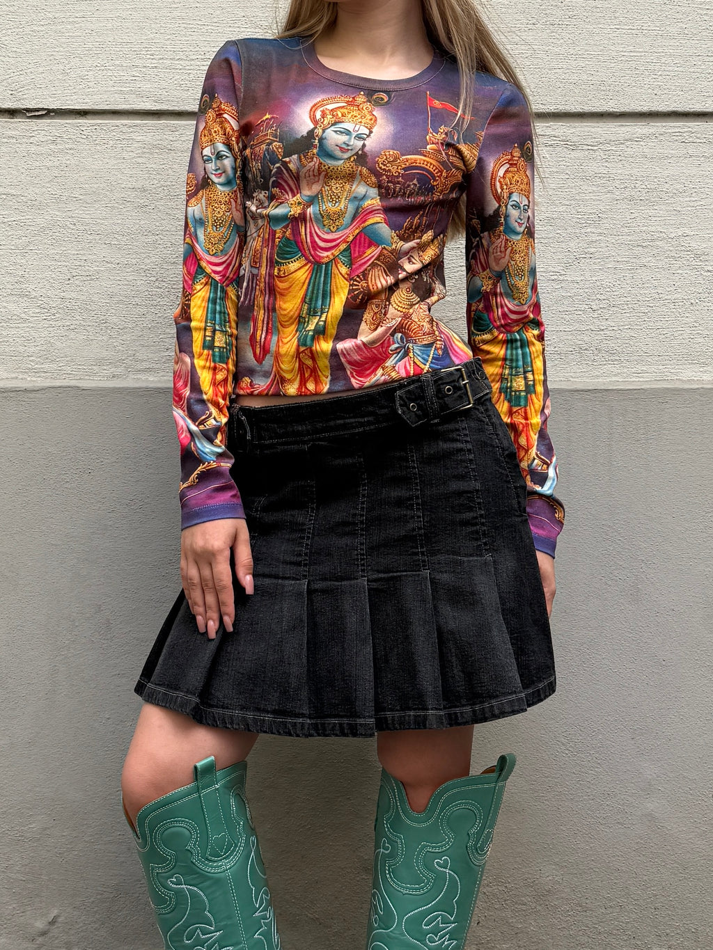 Original Design Hindu Long Sleeve Cotton Shirt S