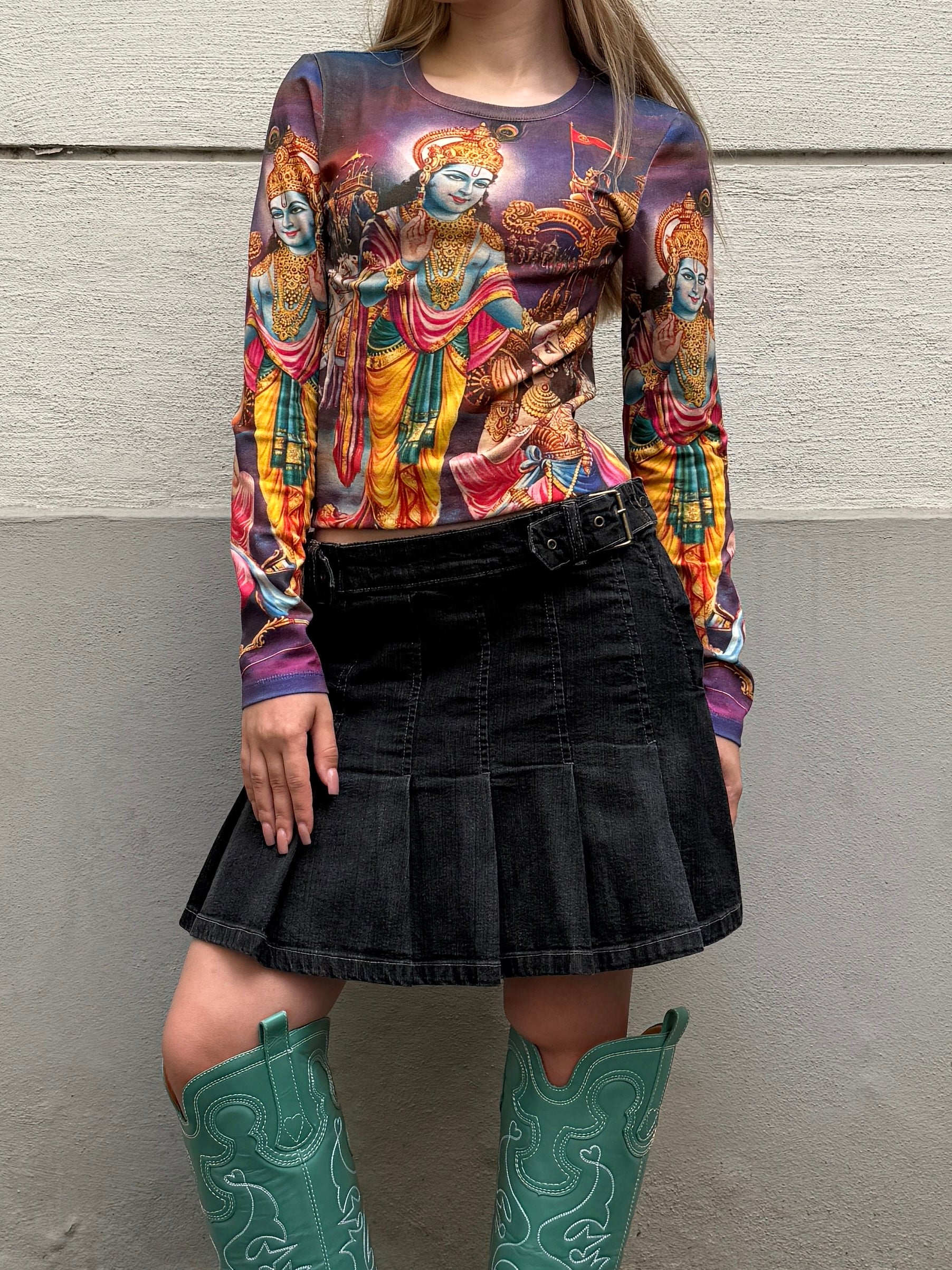 Original Design Hindu Long Sleeve Cotton Shirt S