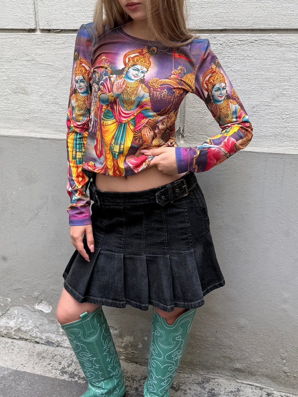 Original Design Hindu Long Sleeve Cotton Shirt S