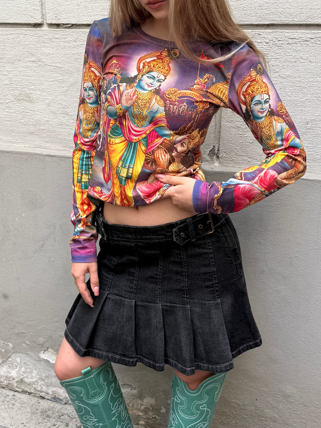 Original Design Hindu Long Sleeve Cotton Shirt S