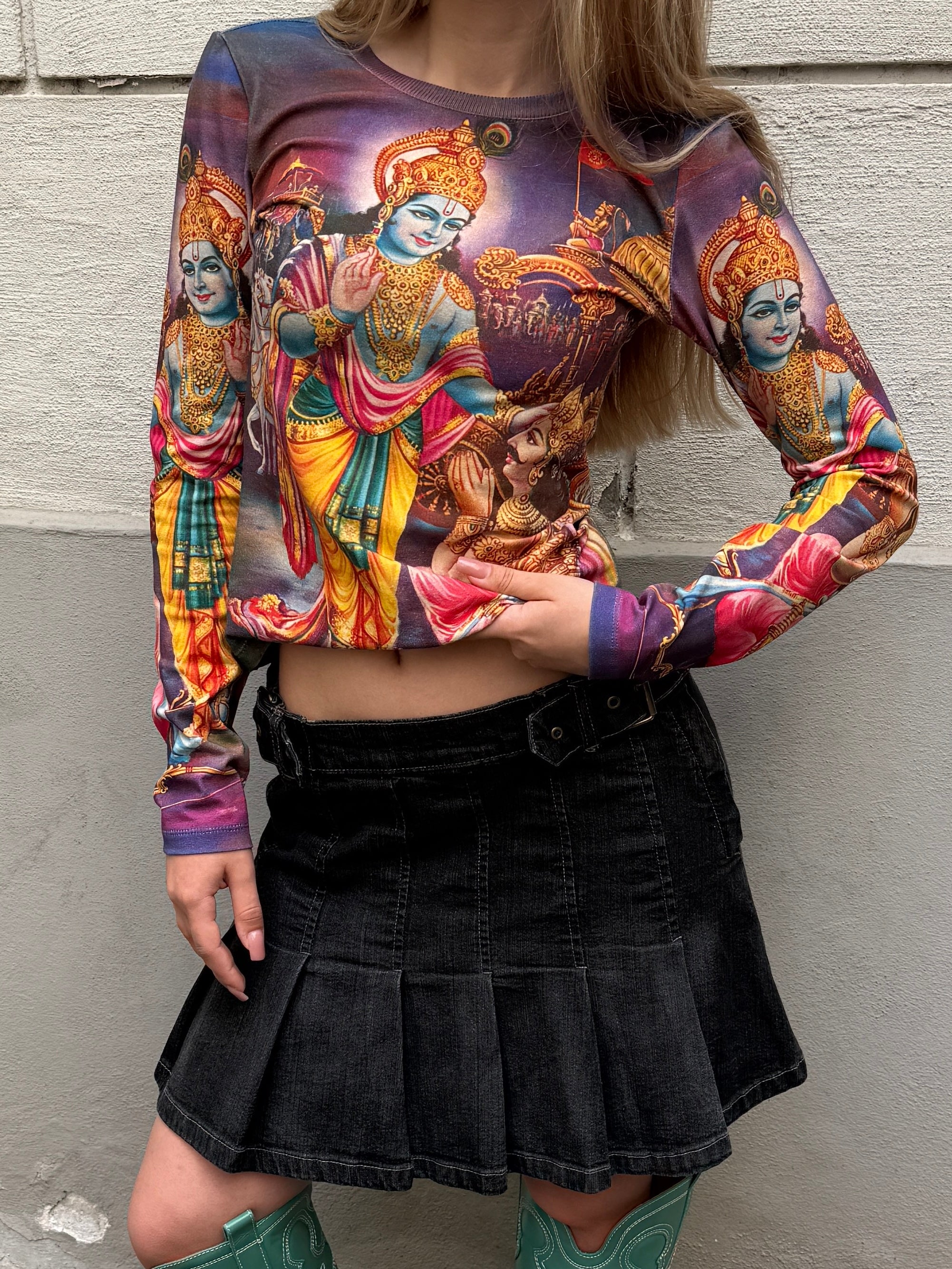 Original Design Hindu Long Sleeve Cotton Shirt S