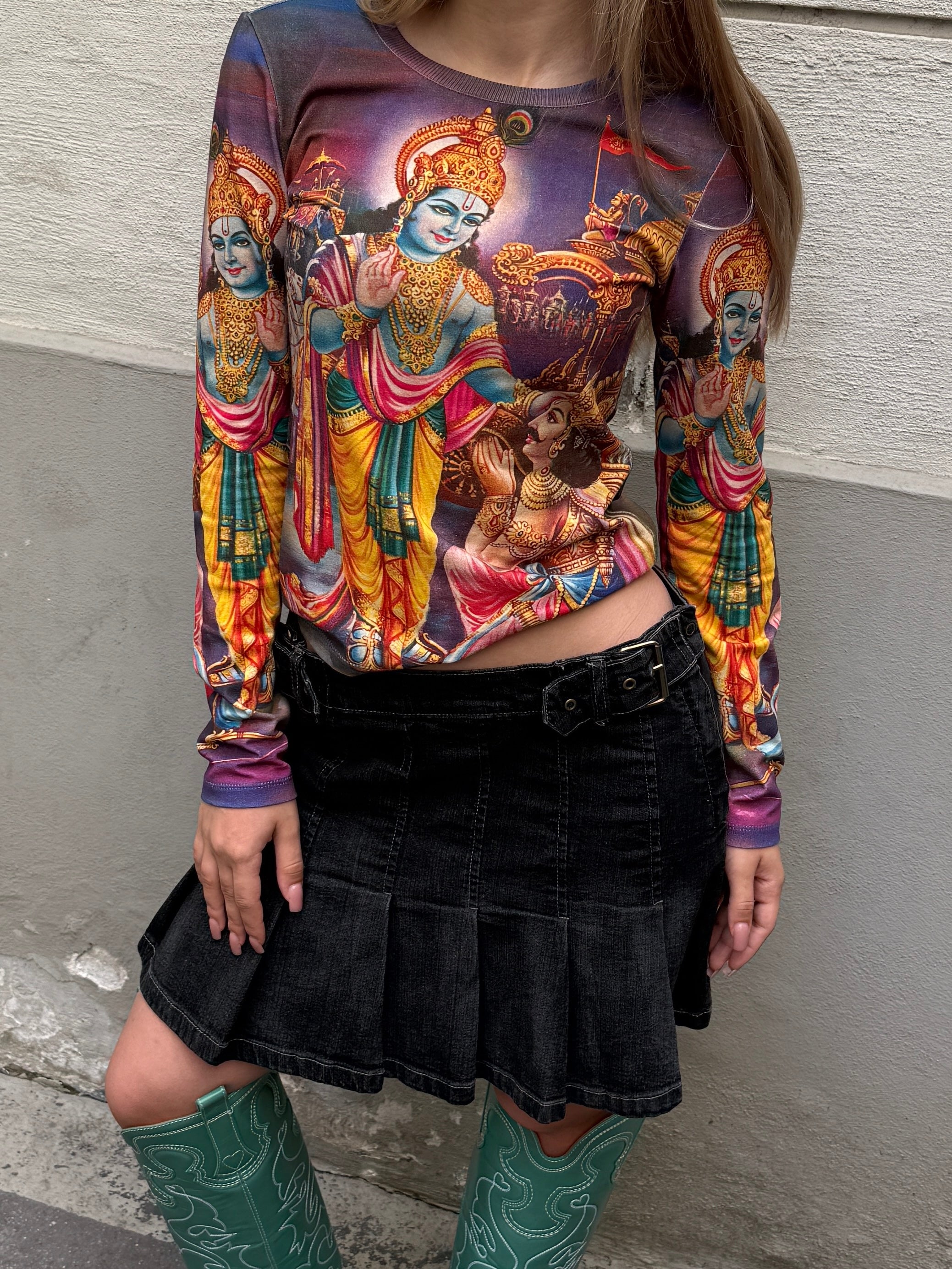 Original Design Hindu Long Sleeve Cotton Shirt S
