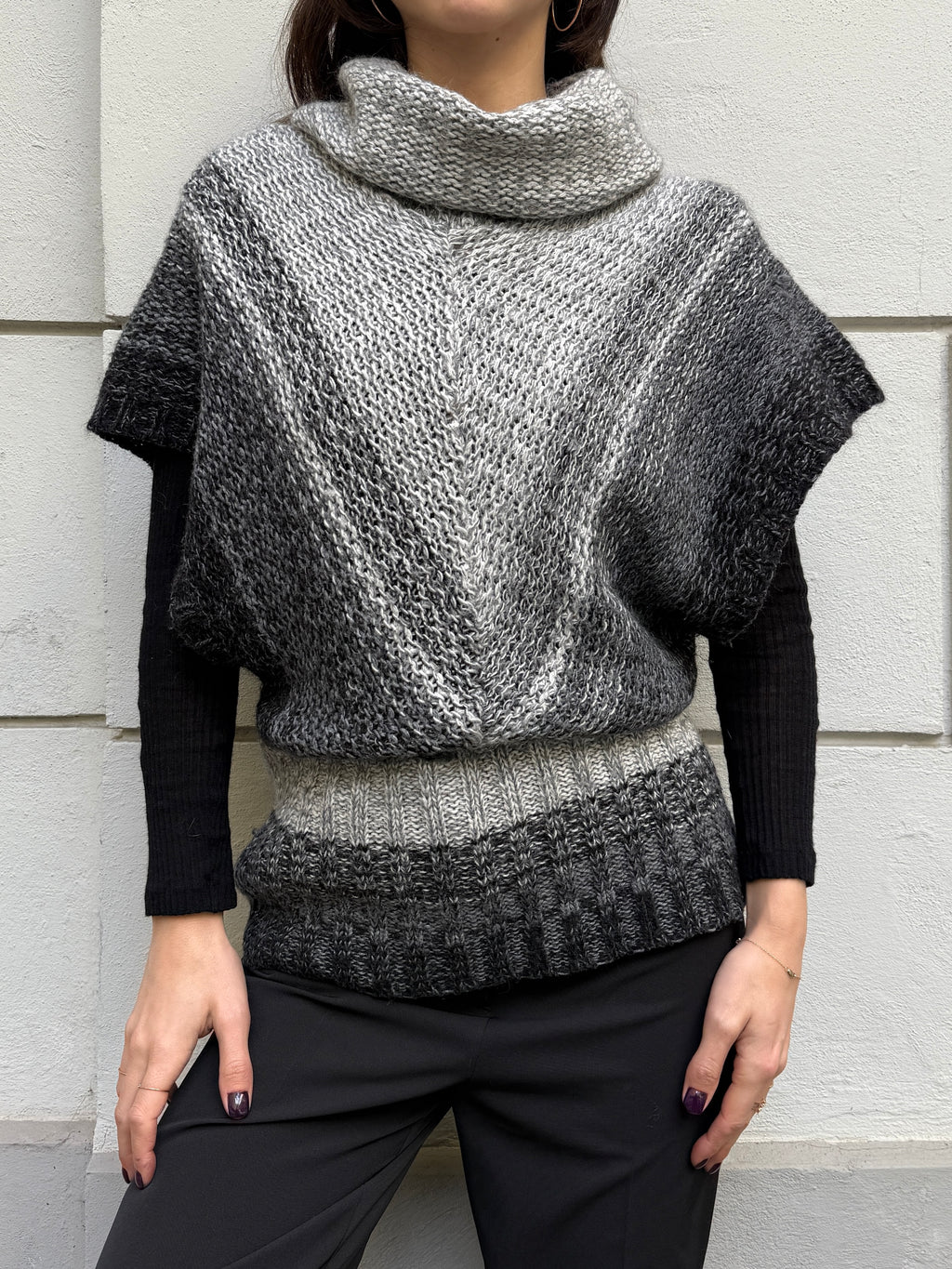Vintage Wool/Mohair Blend Turtleneck Sweater Top One Size