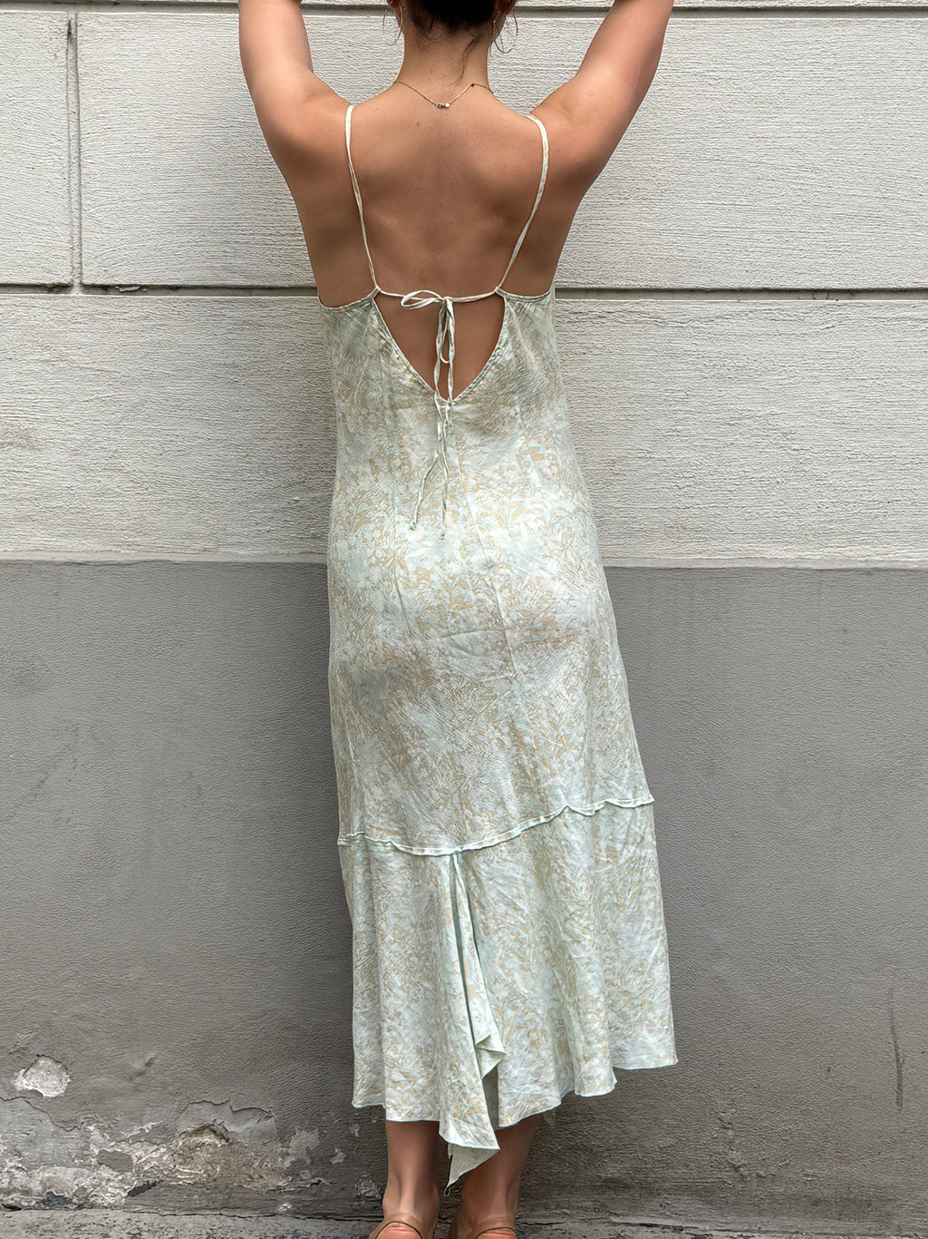 Sisley 100% Linen Pastel Midi Dress S/M