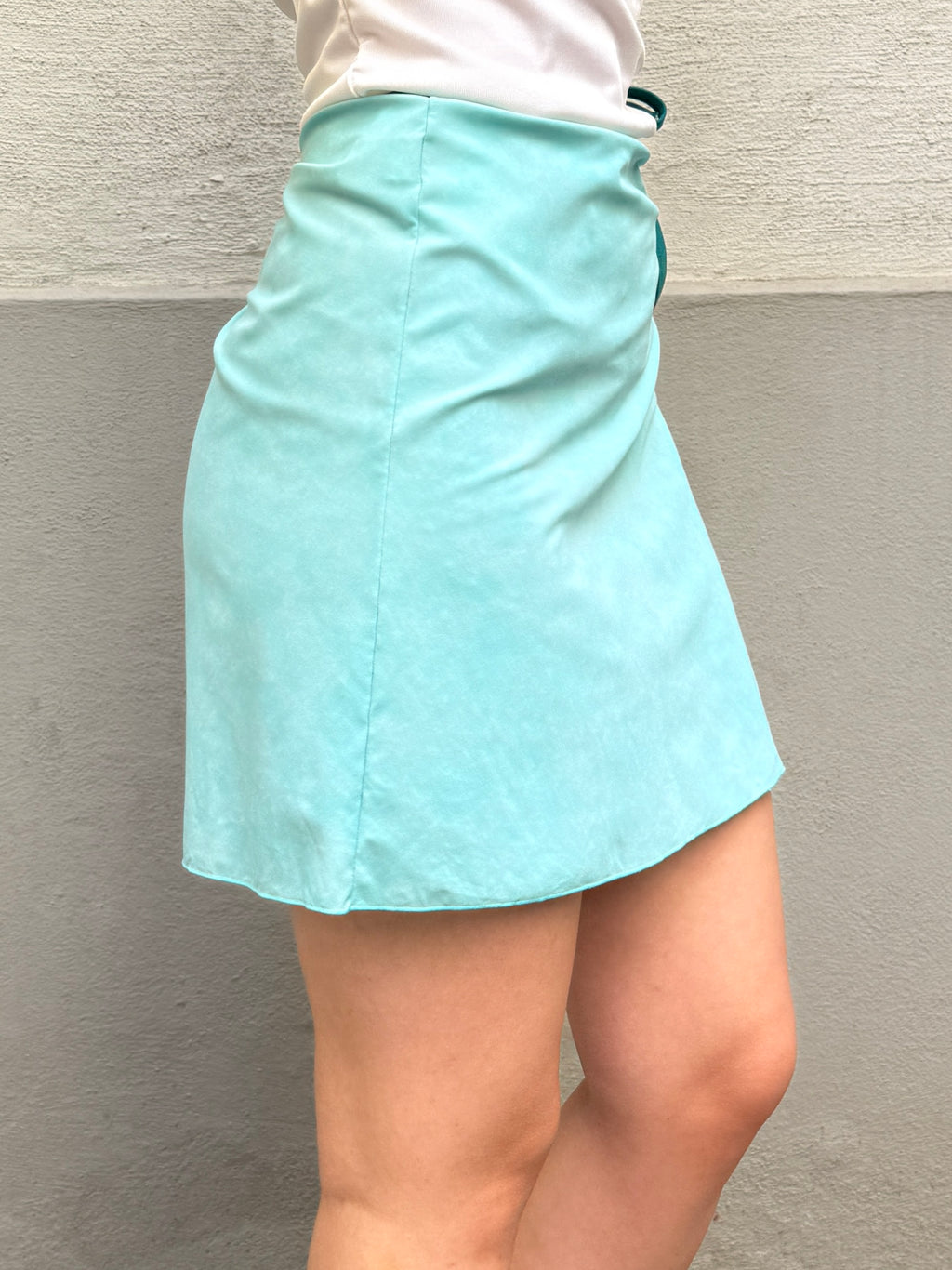 Vintage Y2K Turquoise Wrap Skirt One Size