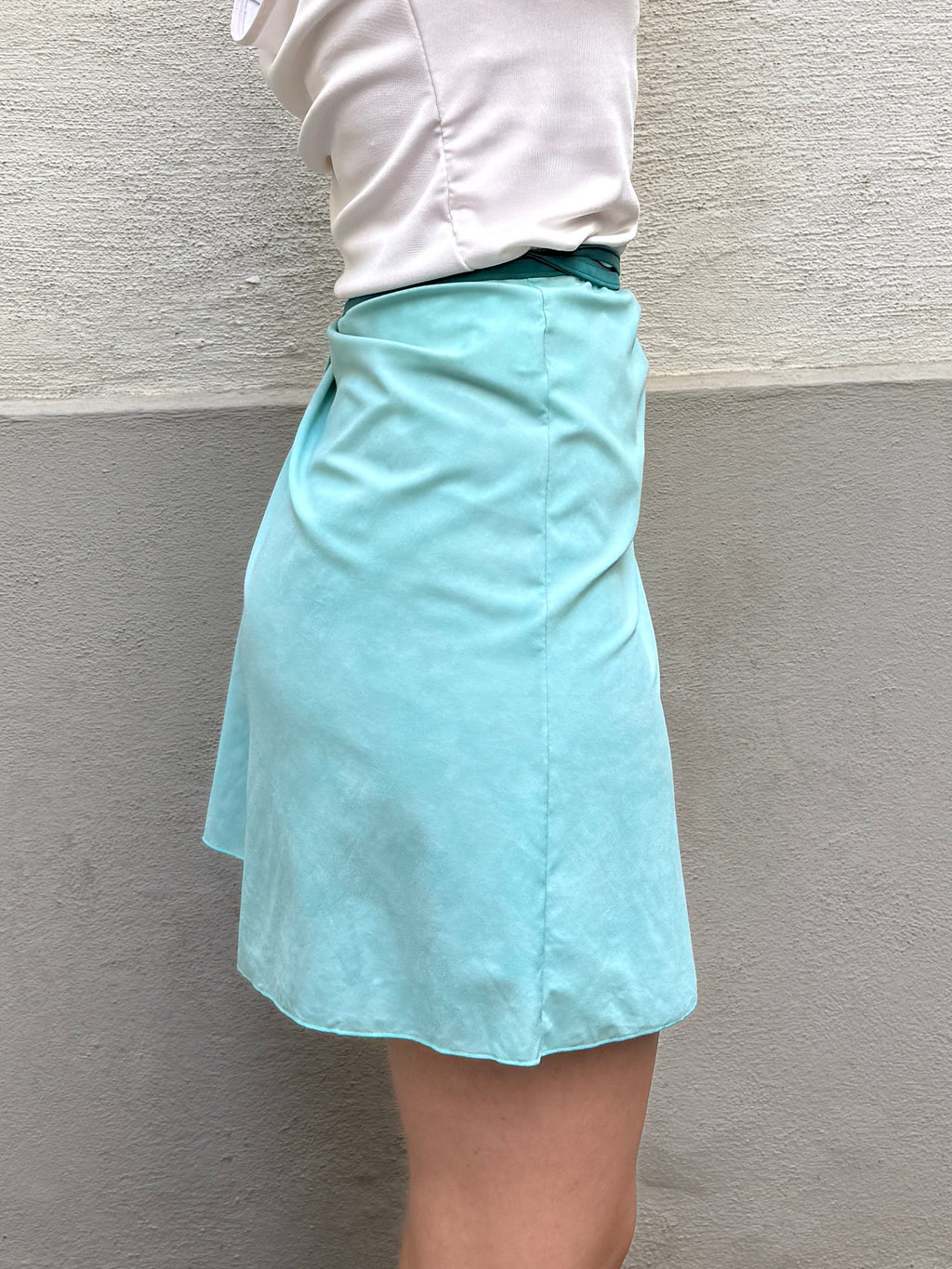 Vintage Y2K Turquoise Wrap Skirt One Size