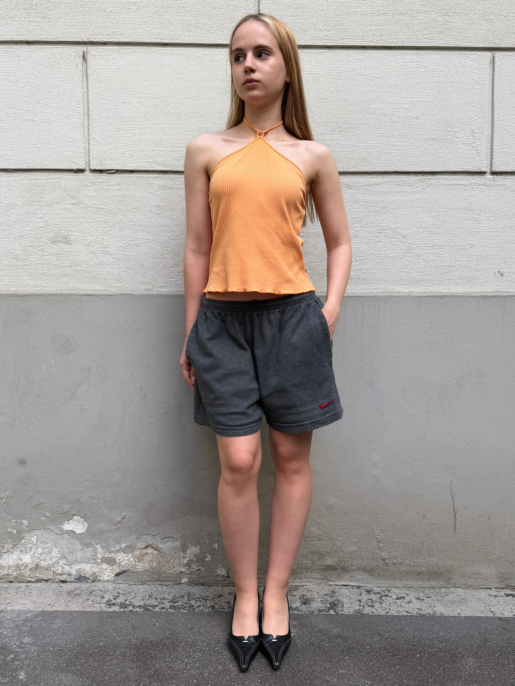 Vintage Y2K Orange Halter Top S/M