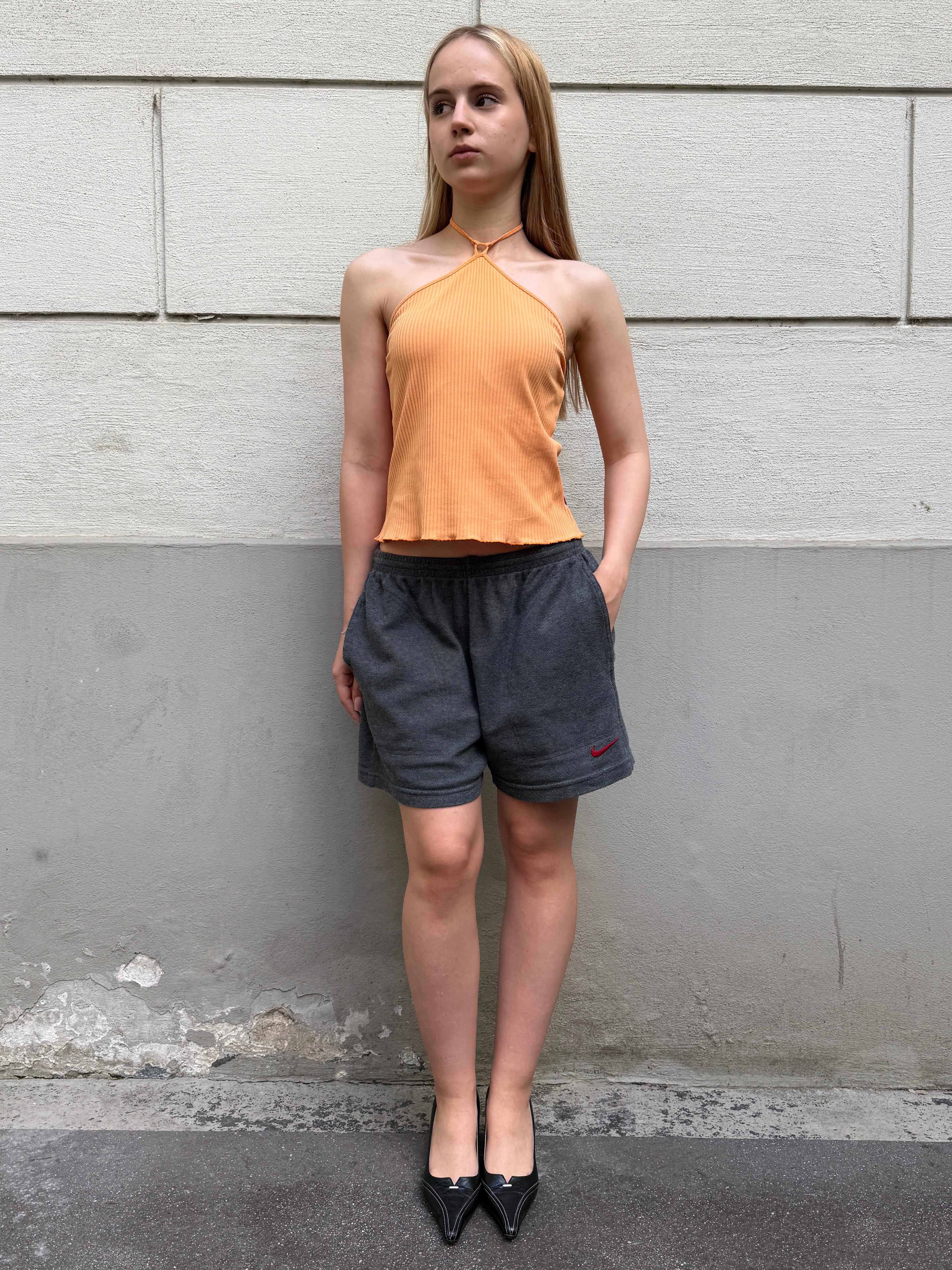Vintage Y2K Orange Halter Top S/M
