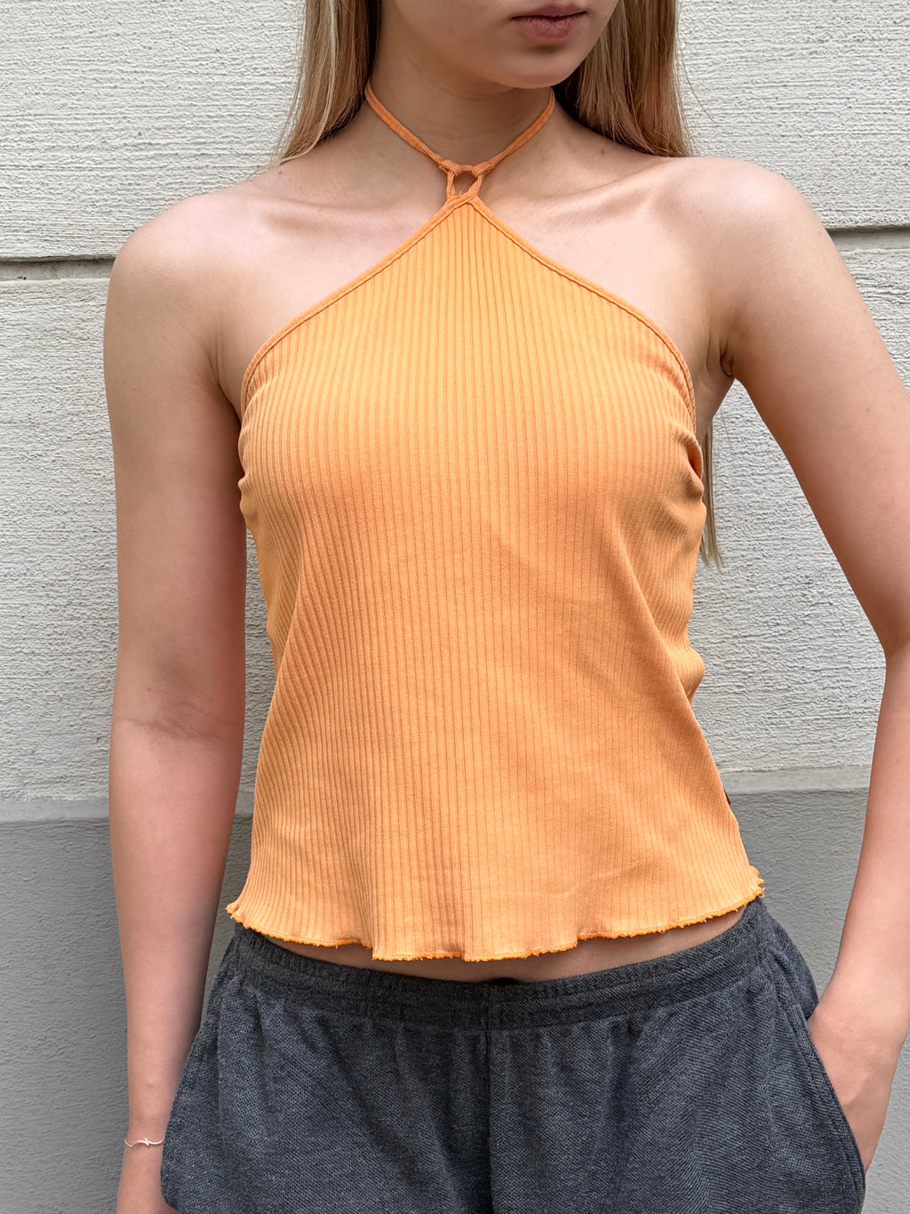 Vintage Y2K Orange Halter Top S/M