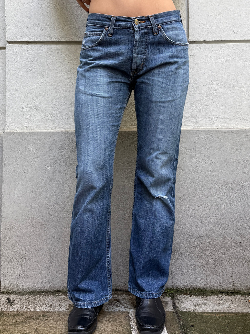 Vintage Lee Straight Leg Denim Bootcut Jeans S/Petite EU 36