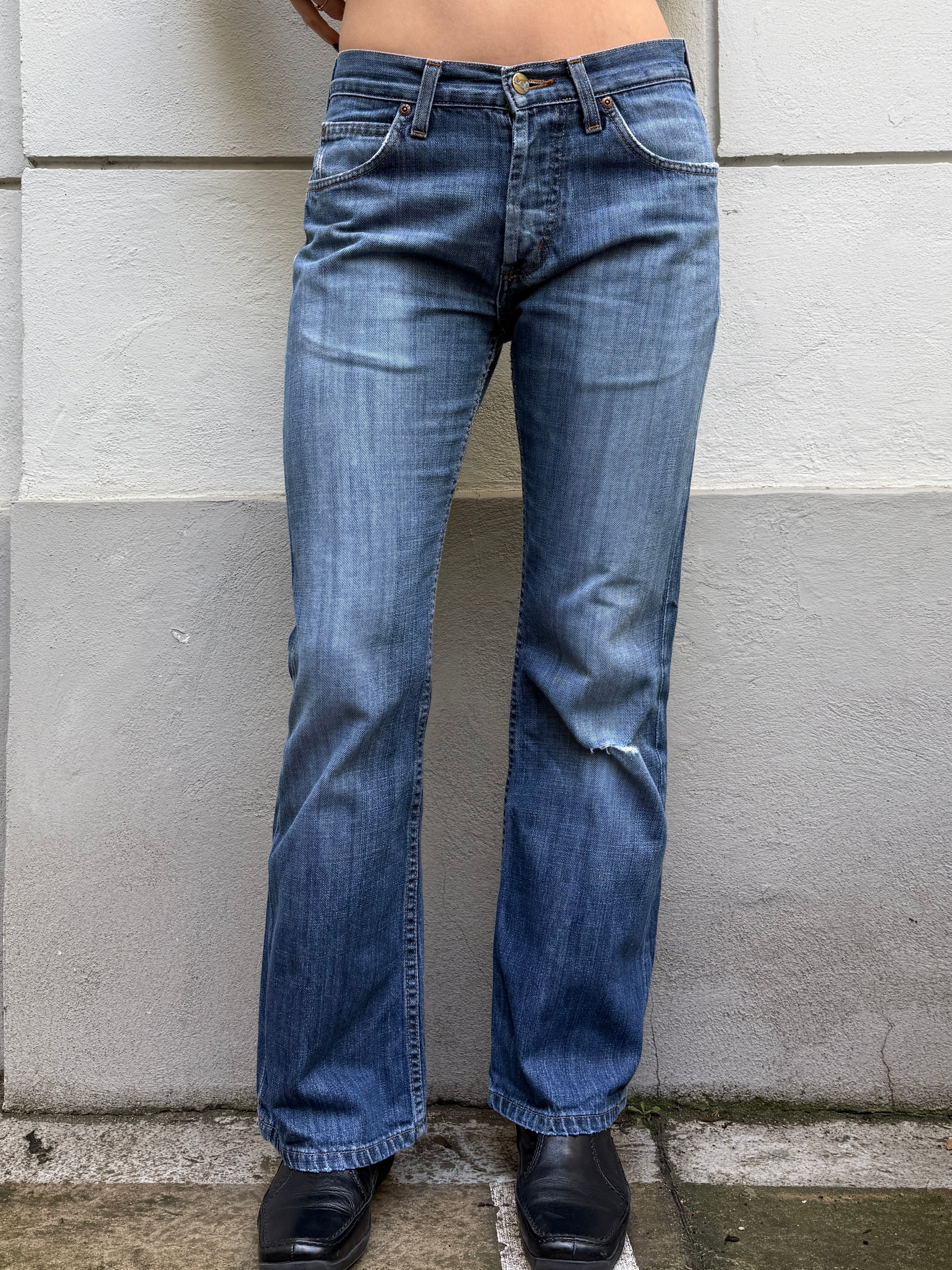 Vintage Lee Straight Leg Denim Bootcut Jeans S/Petite EU 36