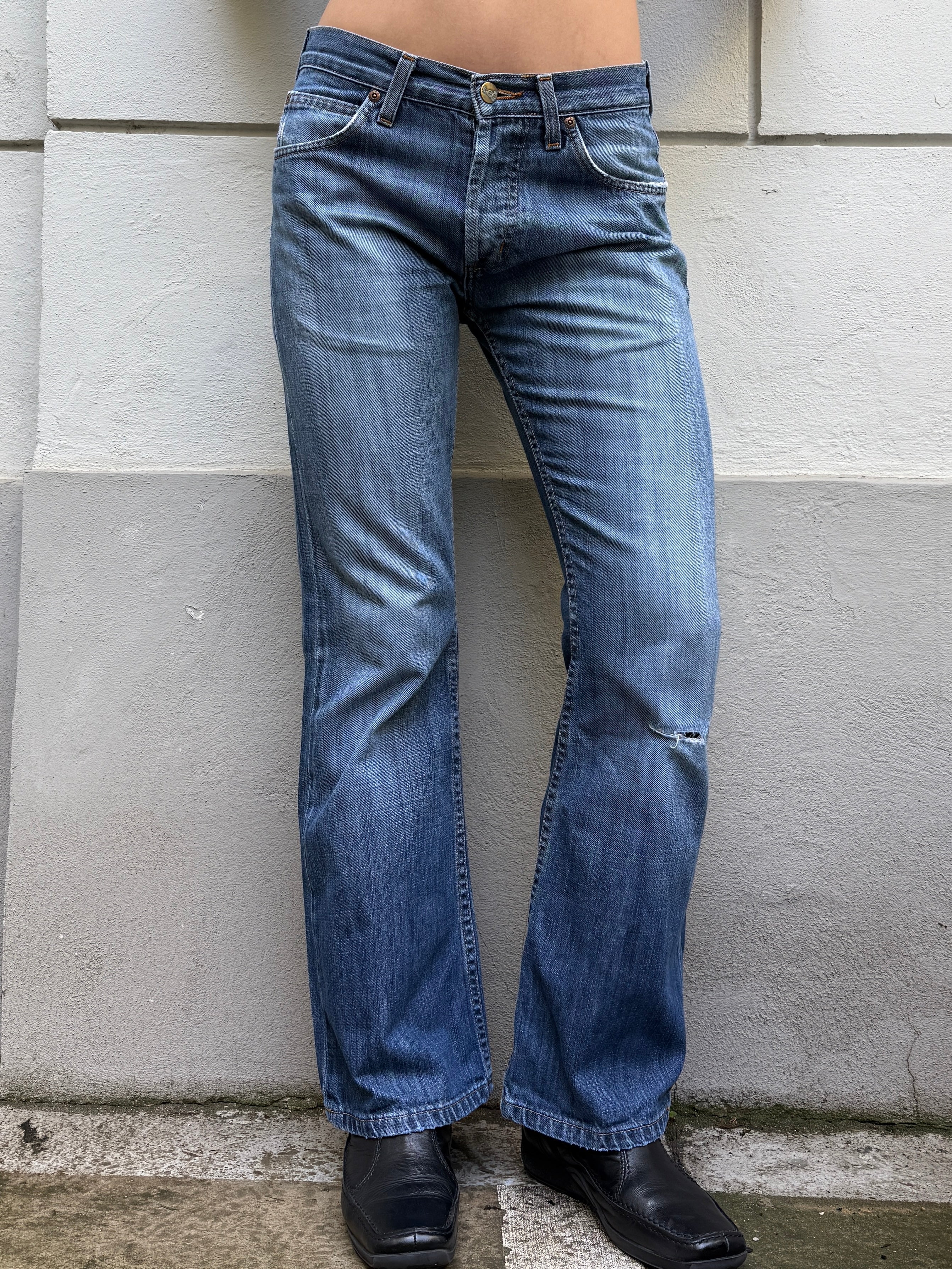 Vintage Lee Straight Leg Denim Bootcut Jeans S/Petite EU 36