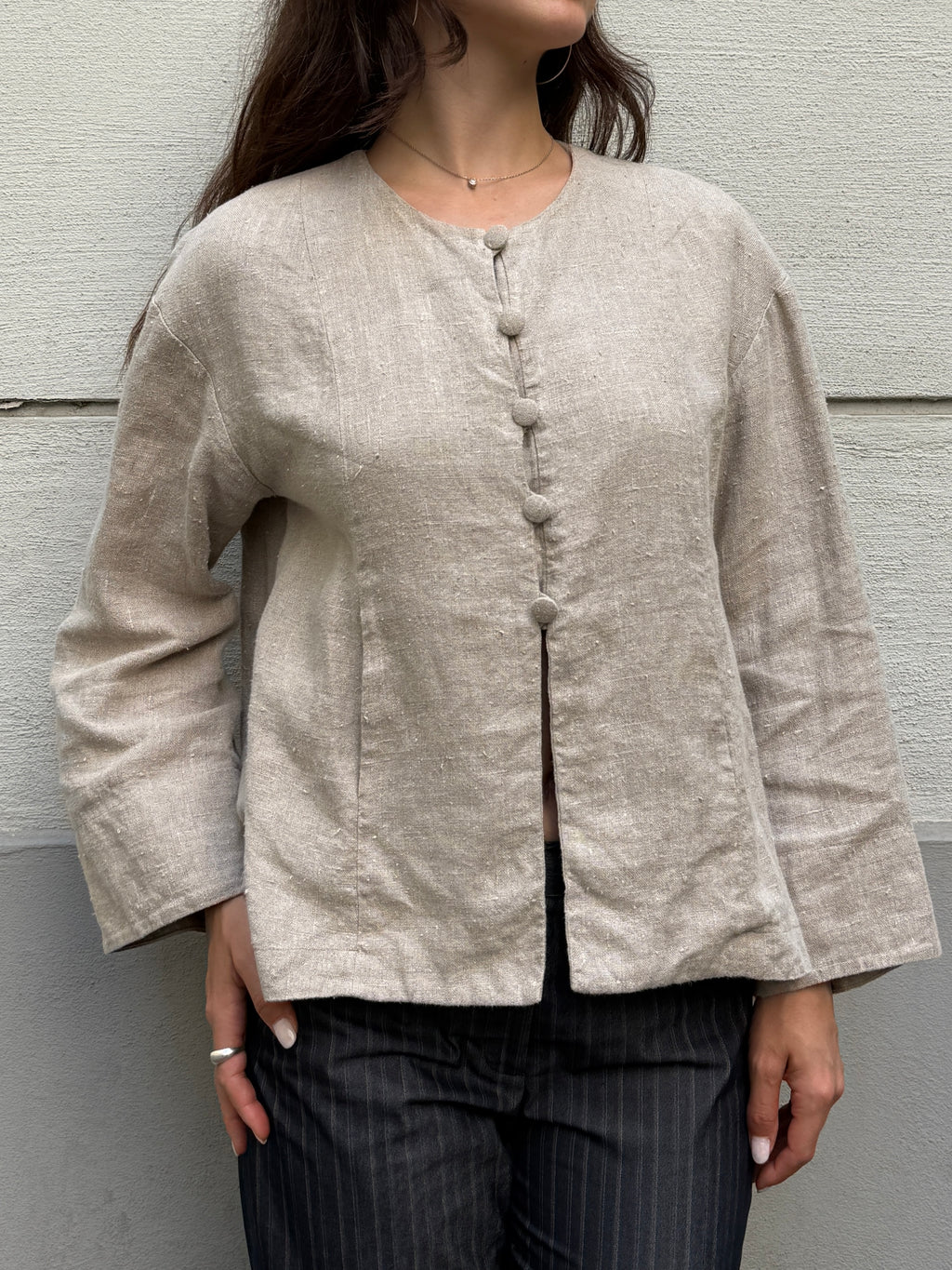 Vintage 100% Linen Jacket S/M