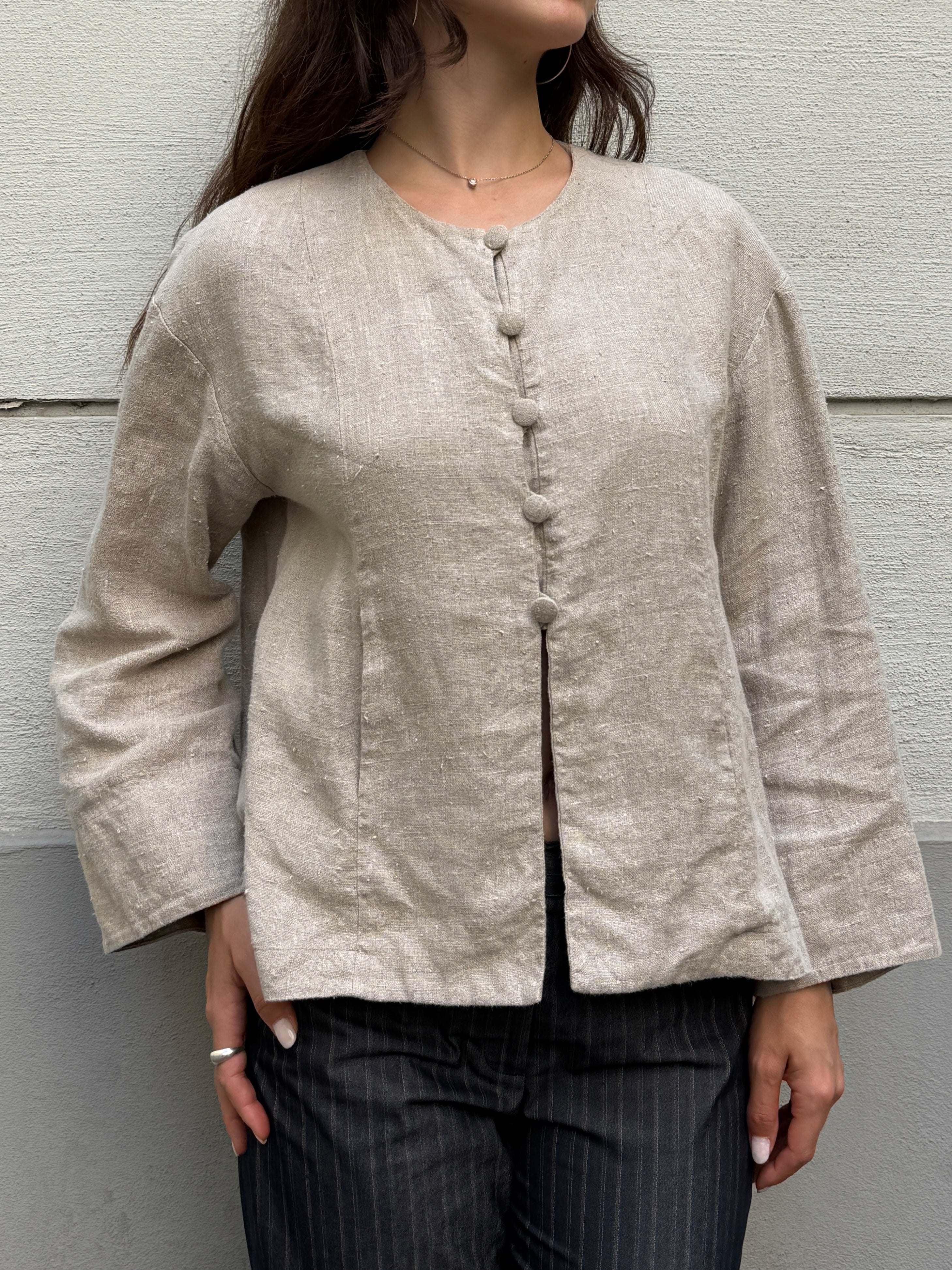 Vintage 100% Linen Jacket S/M