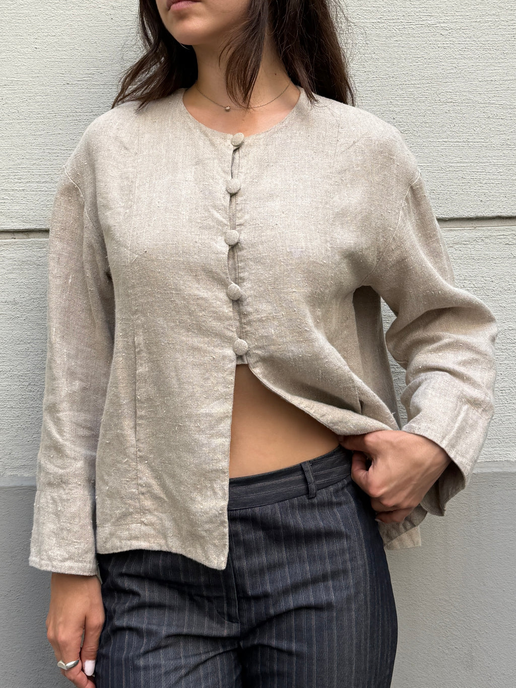 Vintage 100% Linen Jacket S/M