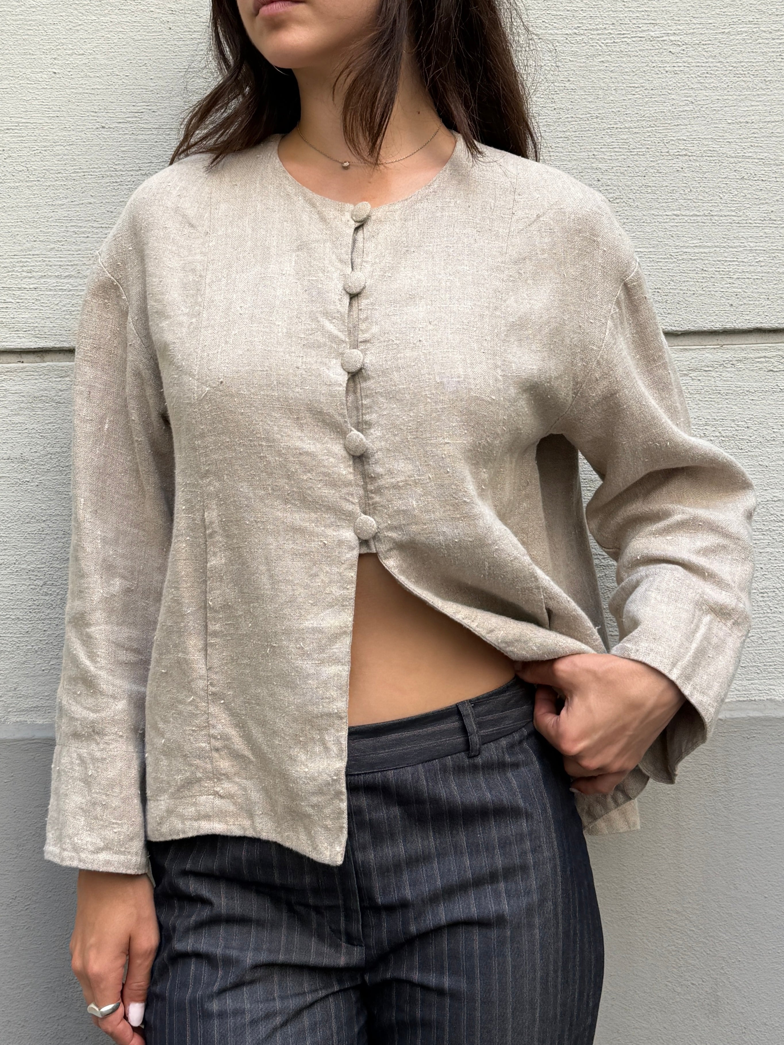 Vintage 100% Linen Jacket S/M