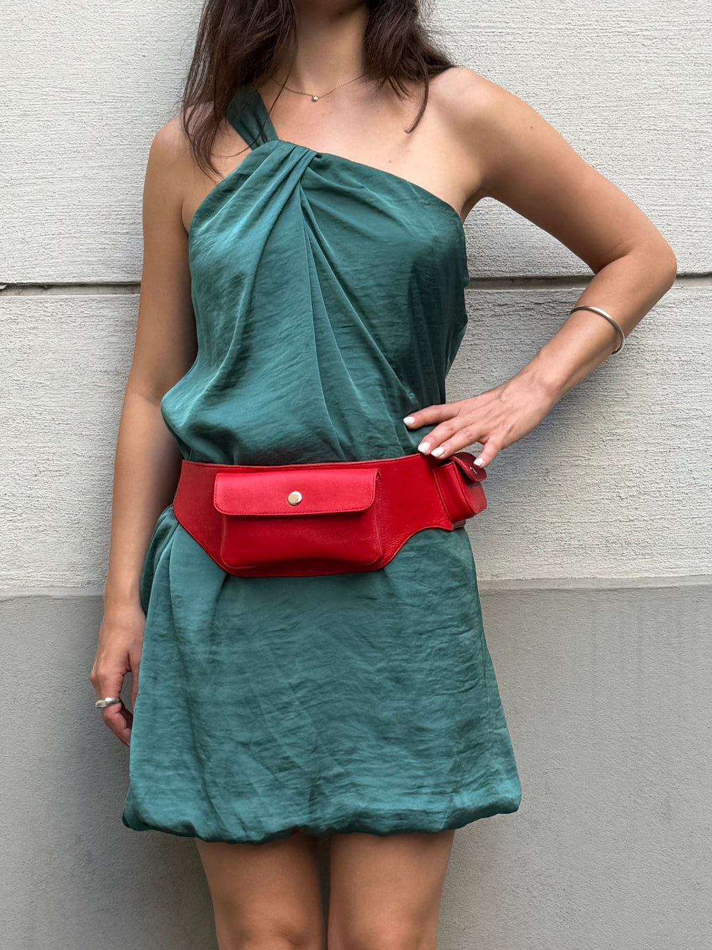 Vintage Y2K Teal/Turquoise Asymmetrical Dress S