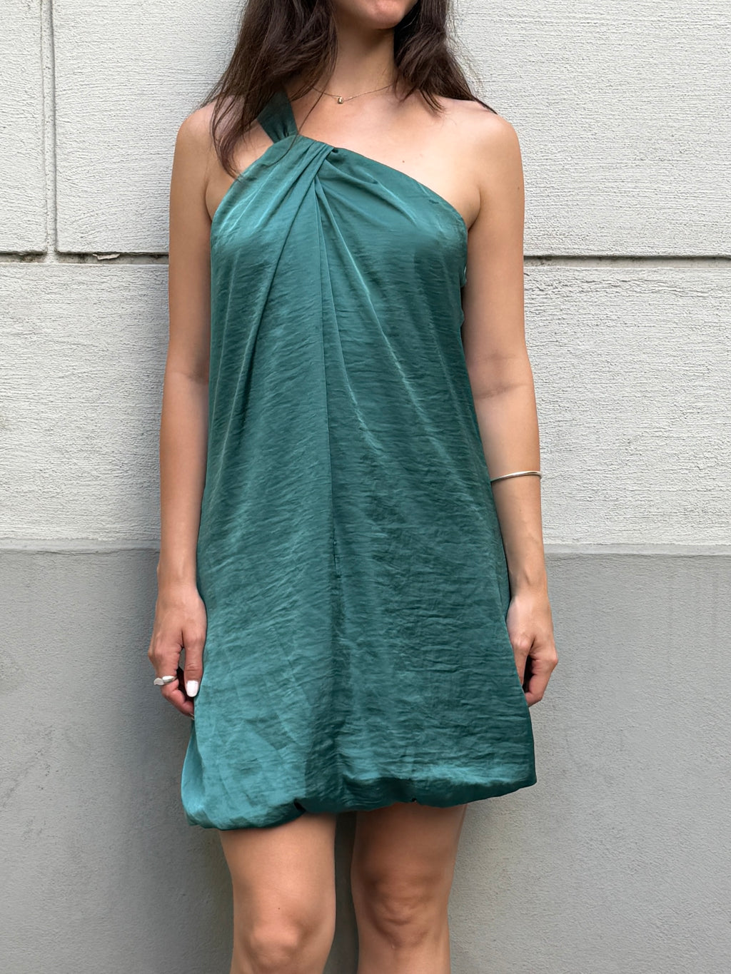 Vintage Y2K Teal/Turquoise Asymmetrical Dress S