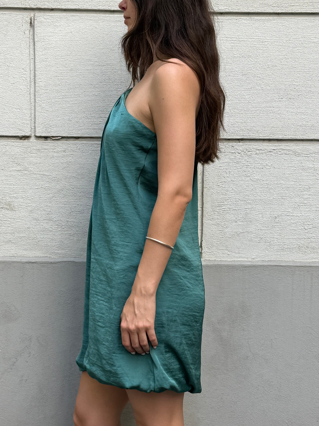 Vintage Y2K Teal/Turquoise Asymmetrical Dress S