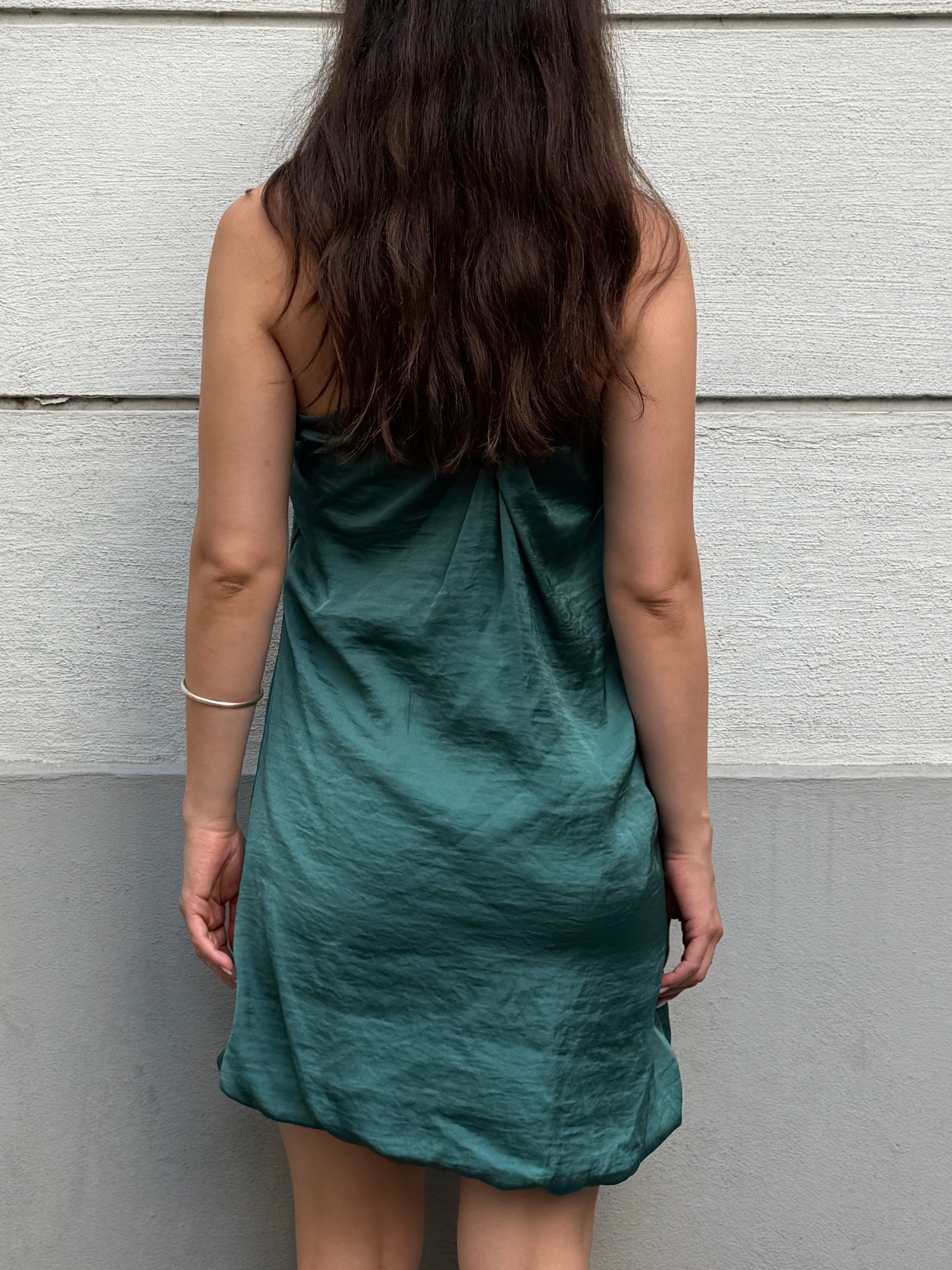 Vintage Y2K Teal/Turquoise Asymmetrical Dress S