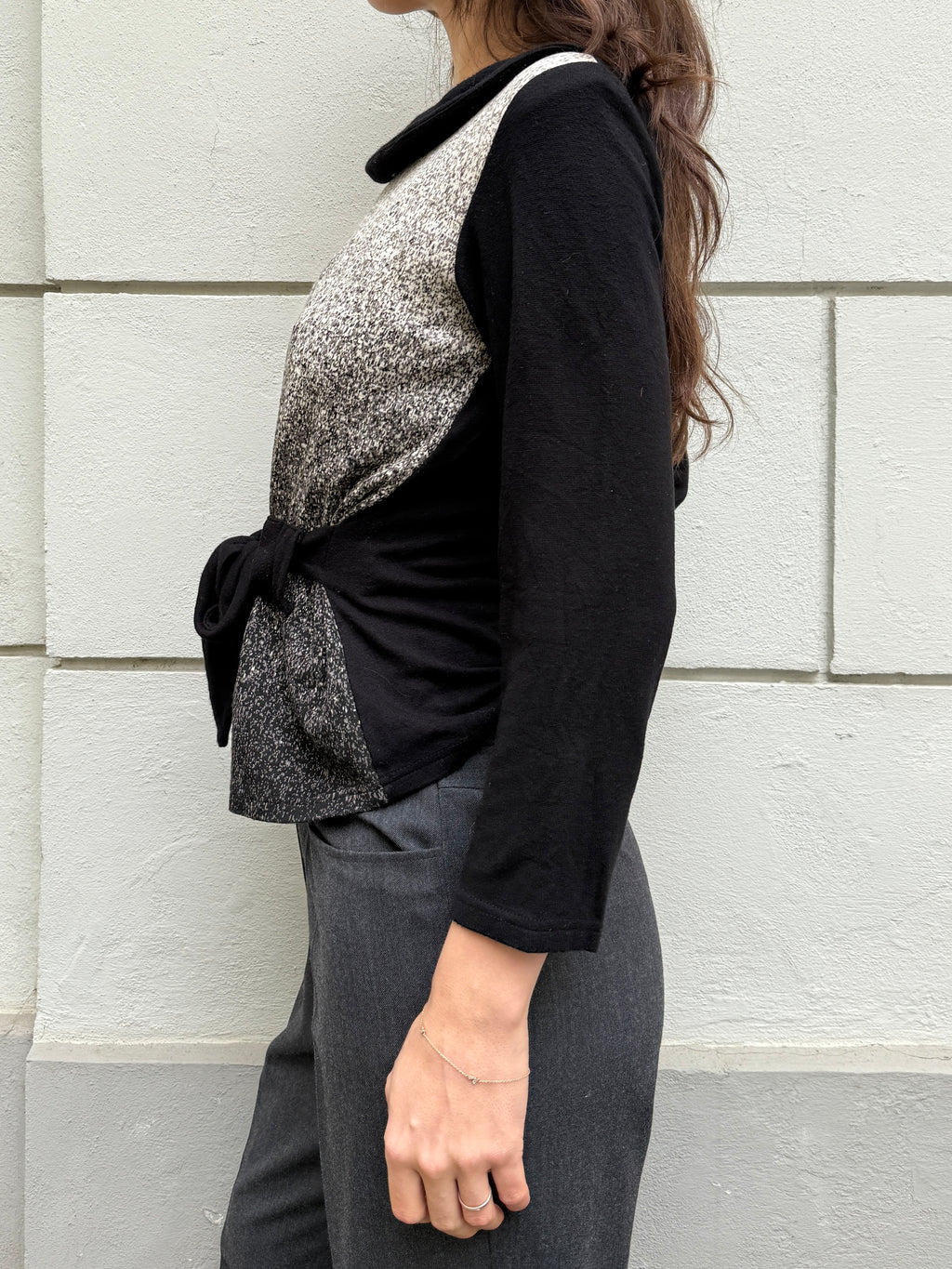 Vintage Y2K/90's Cowl Neck Belted Top M