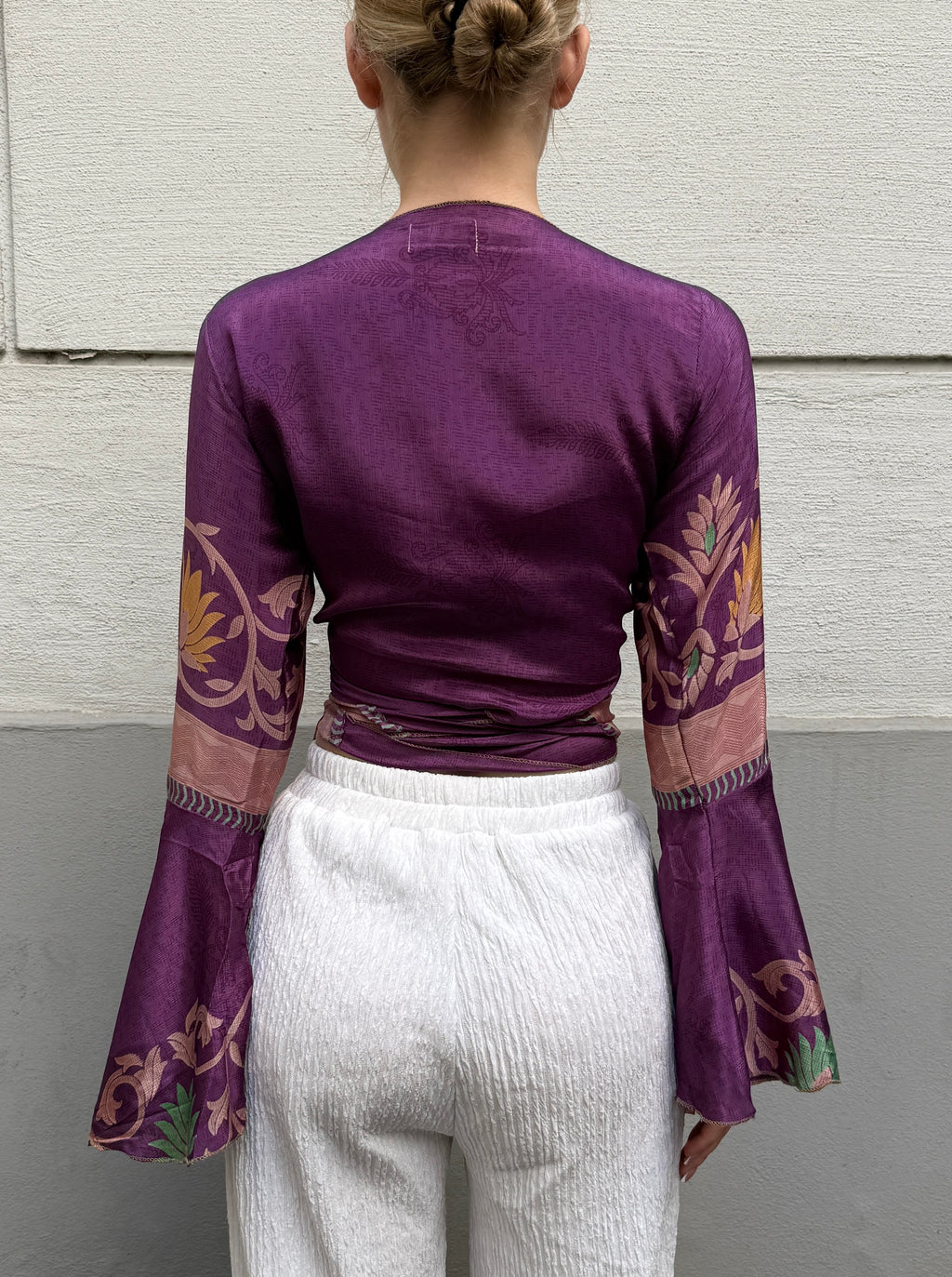 Thai 100% Silk Wrap Top S