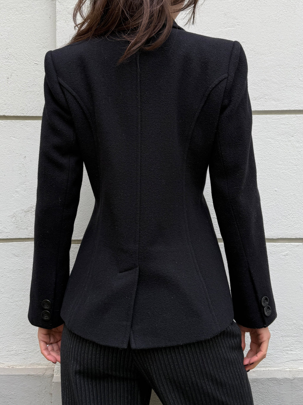 Vintage Wool Blend Double Breasted Blazer Coat M