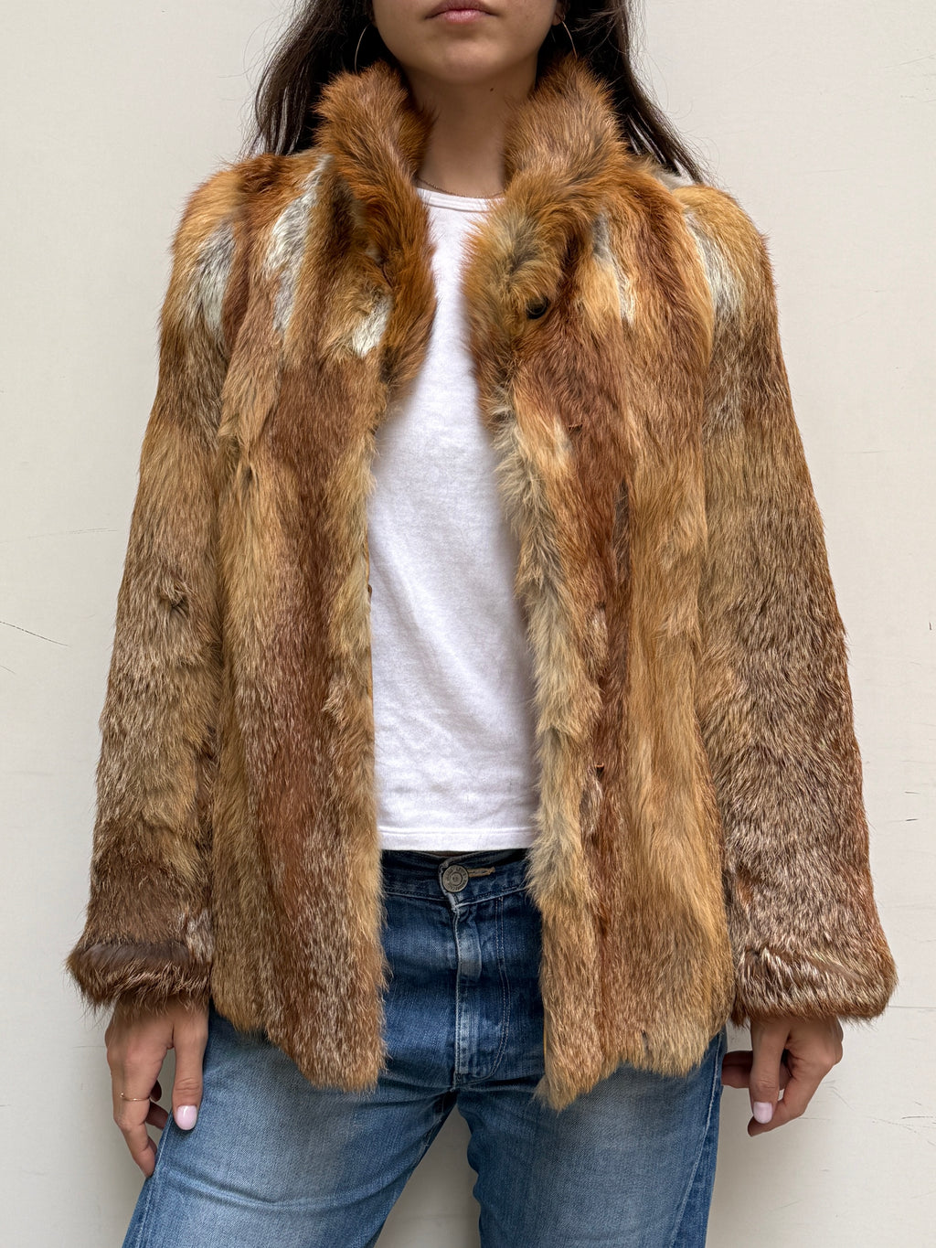 Vintage Fox Fur Coat S