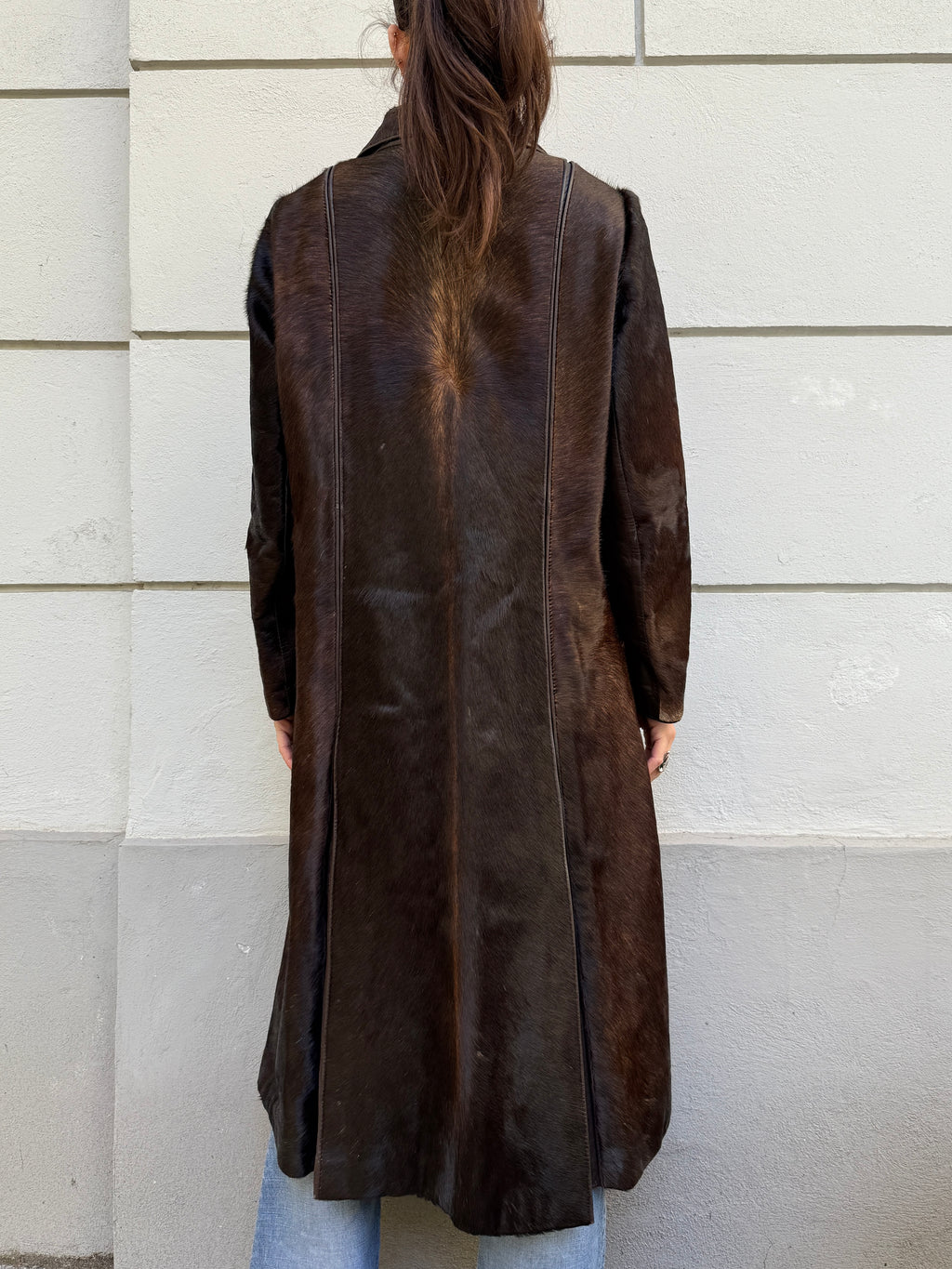 Vintage 100% Genuine Cowhide Ponyhair Coat L