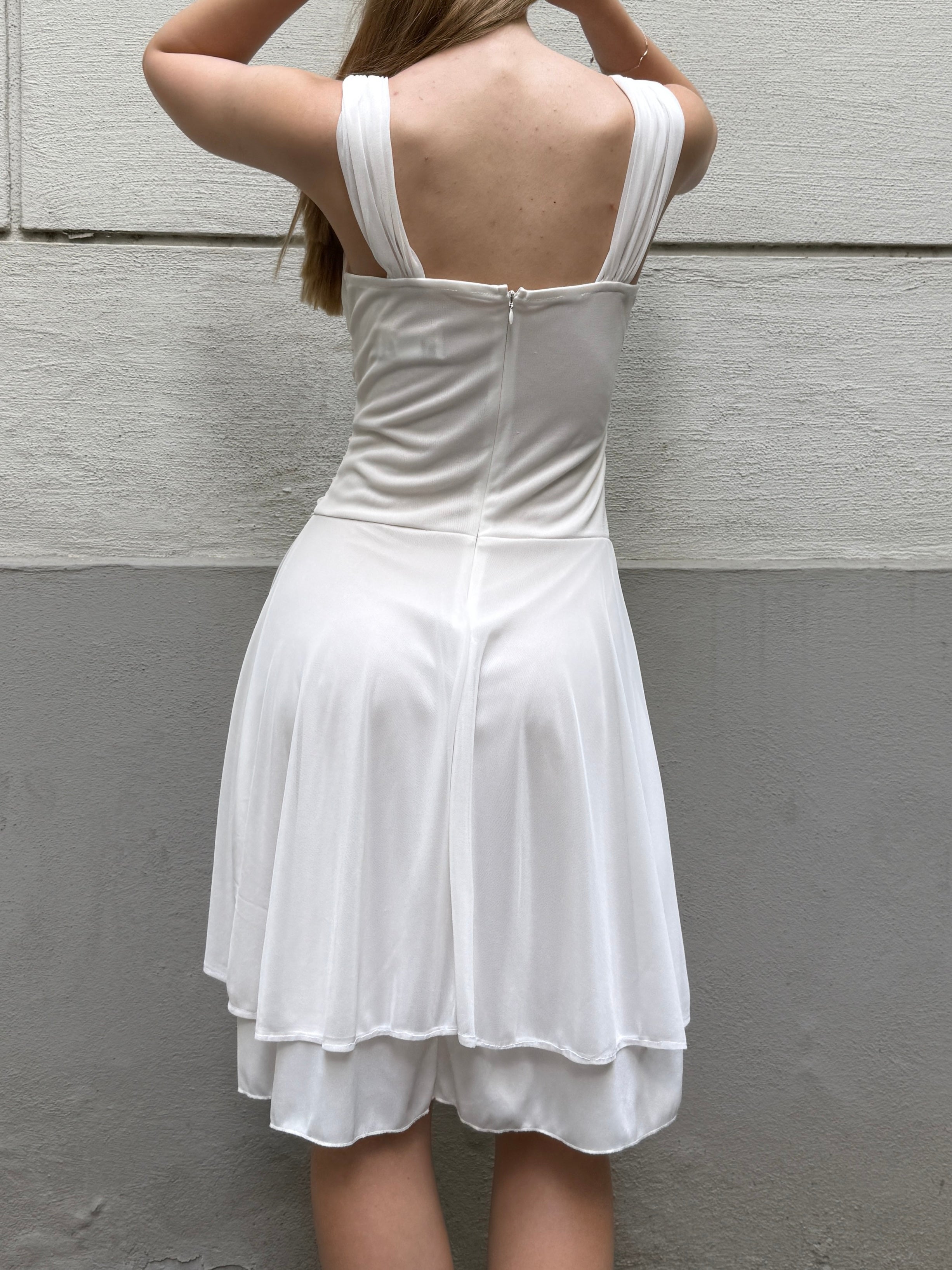 Vintage Y2K White Mesh Dress XS