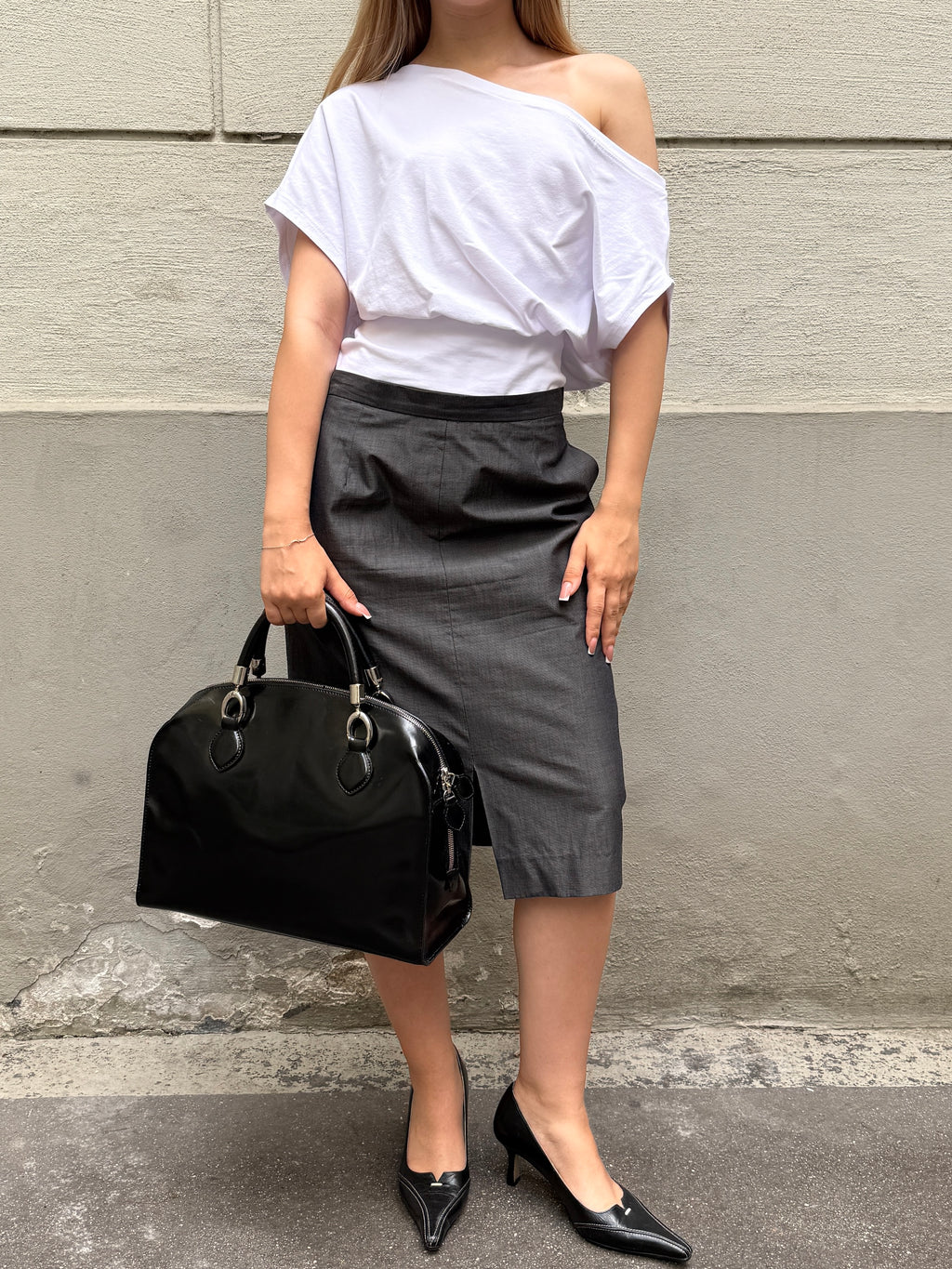 Vintage Coccinelle Black Patent Leather Bag