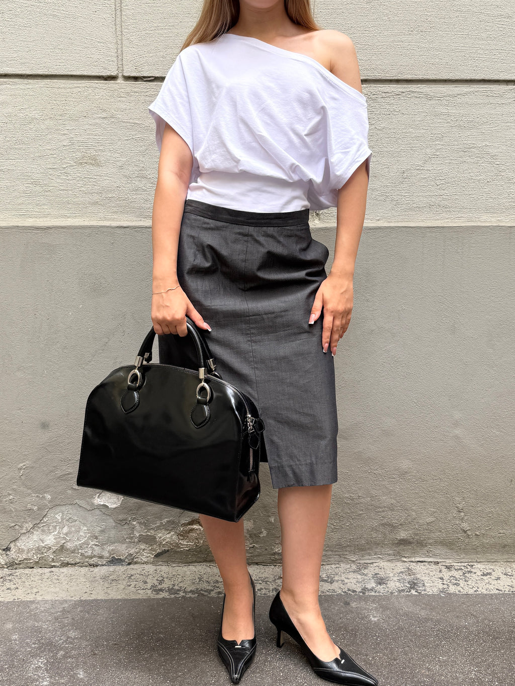 Vintage Coccinelle Black Patent Leather Bag