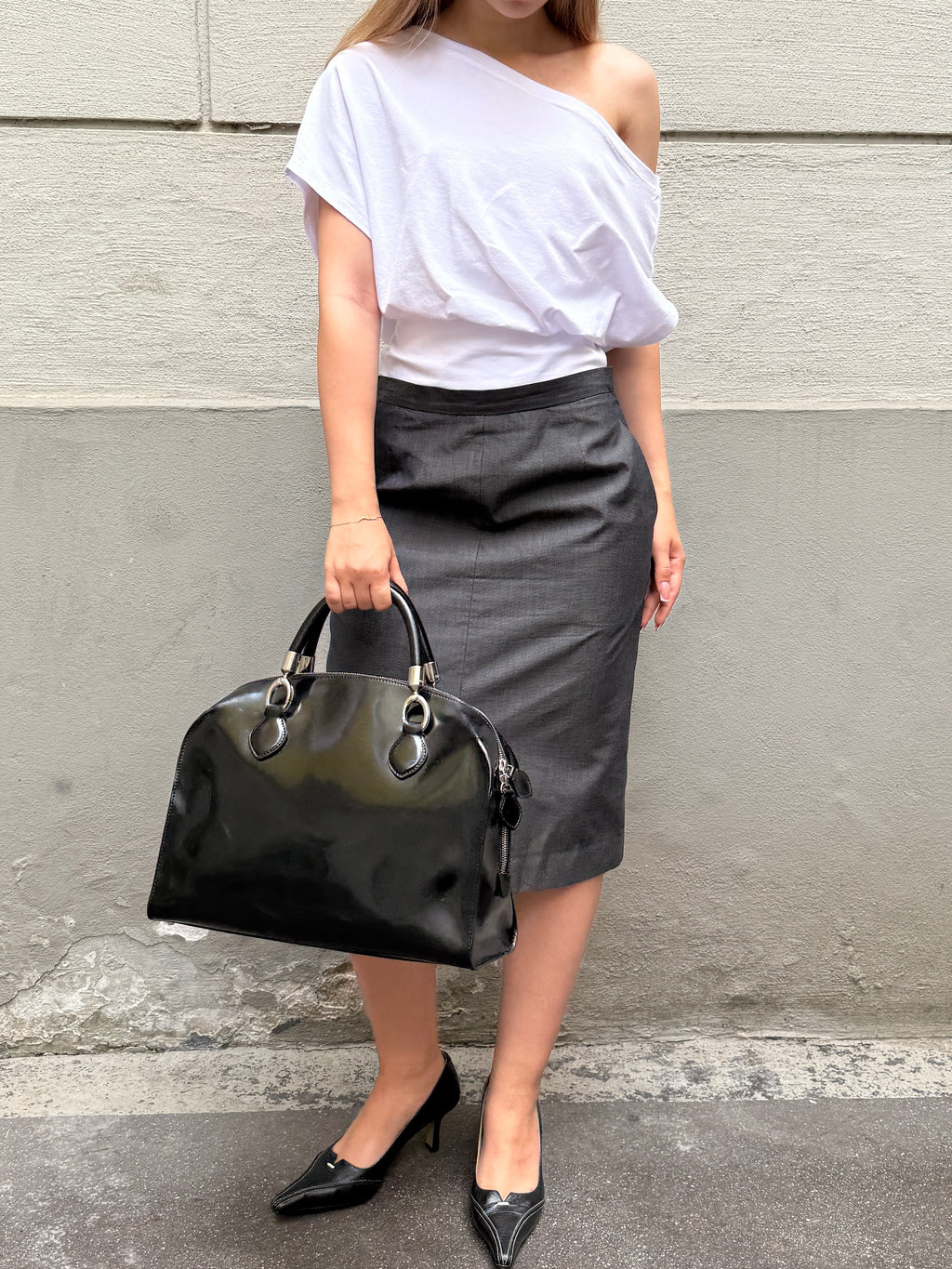 Vintage Coccinelle Black Patent Leather Bag