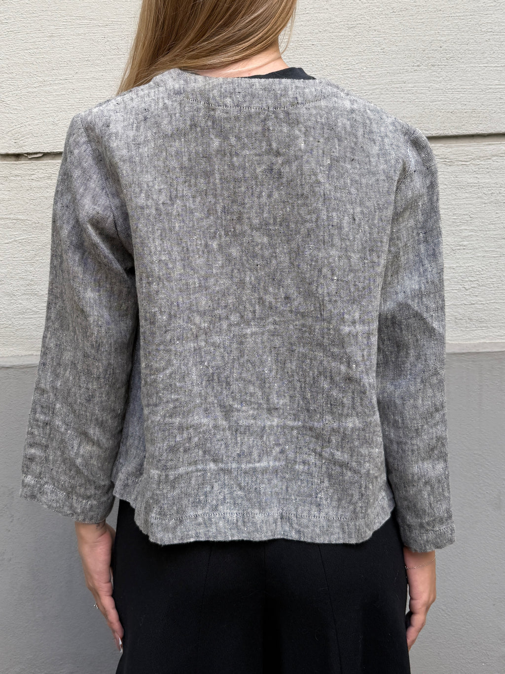 Vintage 100% Linen Gray Jacket S/M