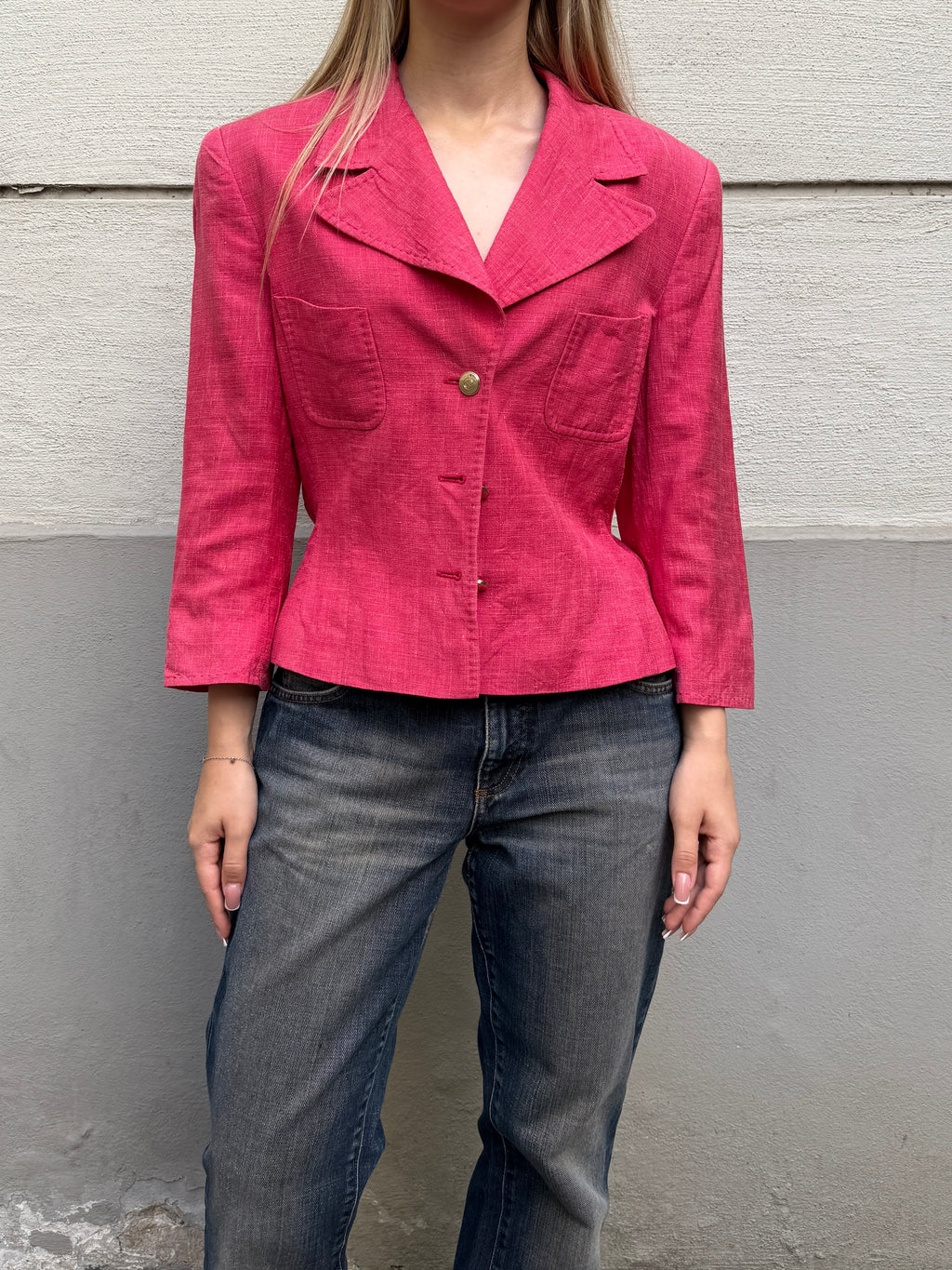 Vintage Escada Linen/Silk Blazer Jacket S/M